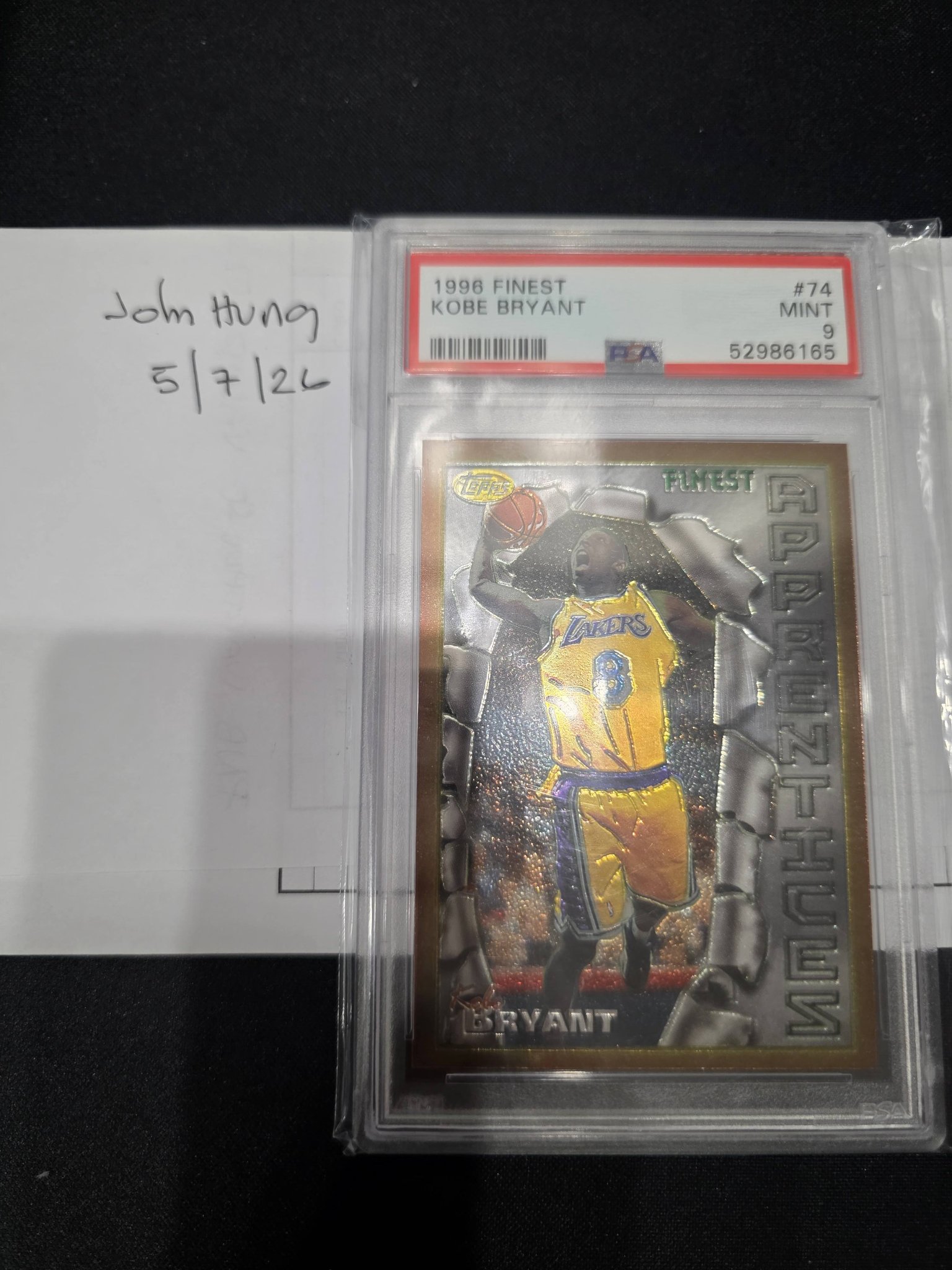 Selling 1996 finest Kobe psa 9 = $200 1996 Grant hills all rookie 