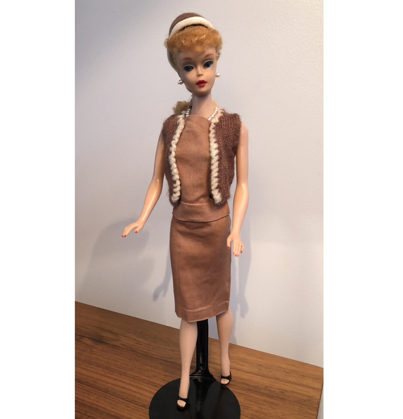 Vintage Barbie doll in 1962 sorority meeting outfit