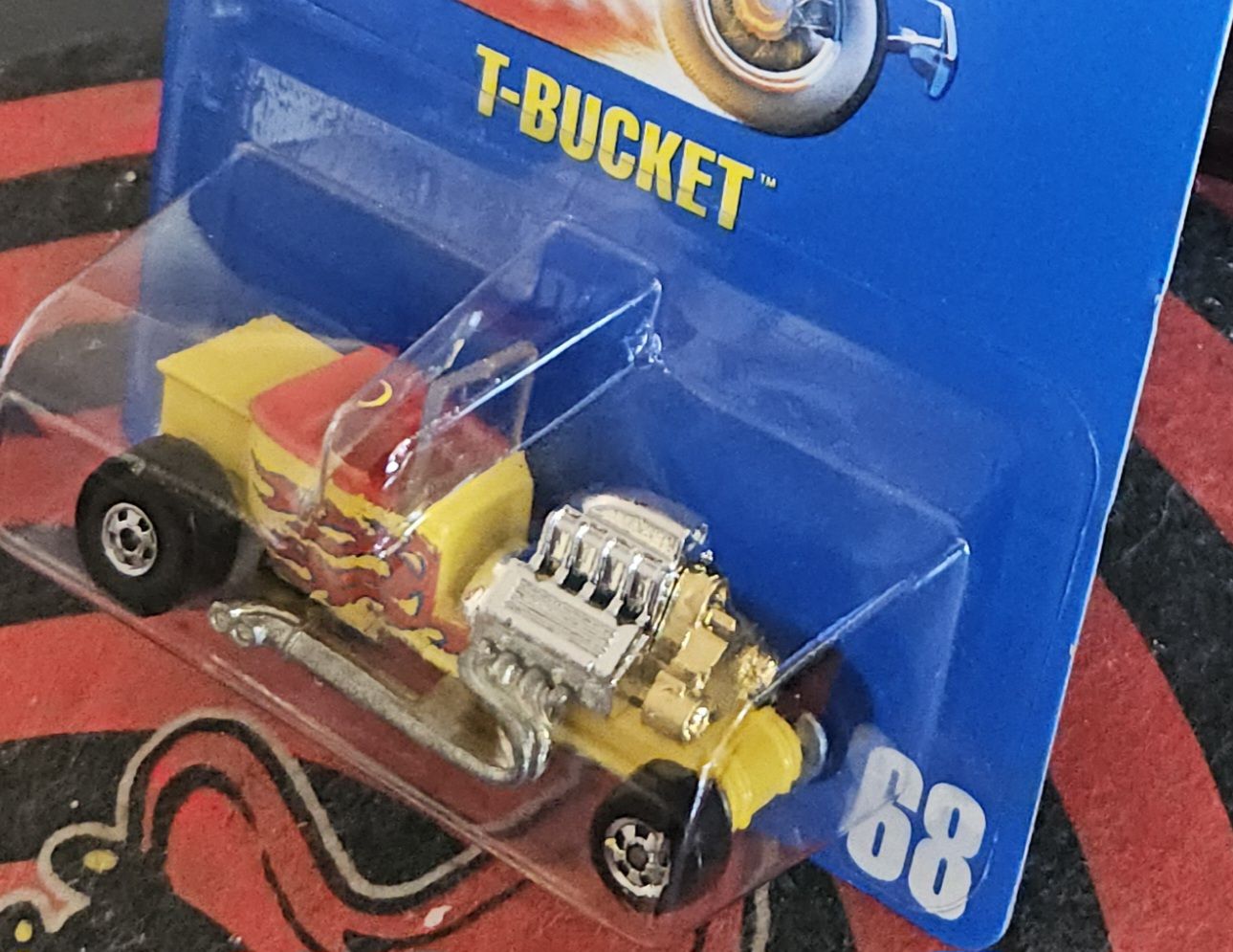 Vintage Hot Wheels T-Bucket on blue card