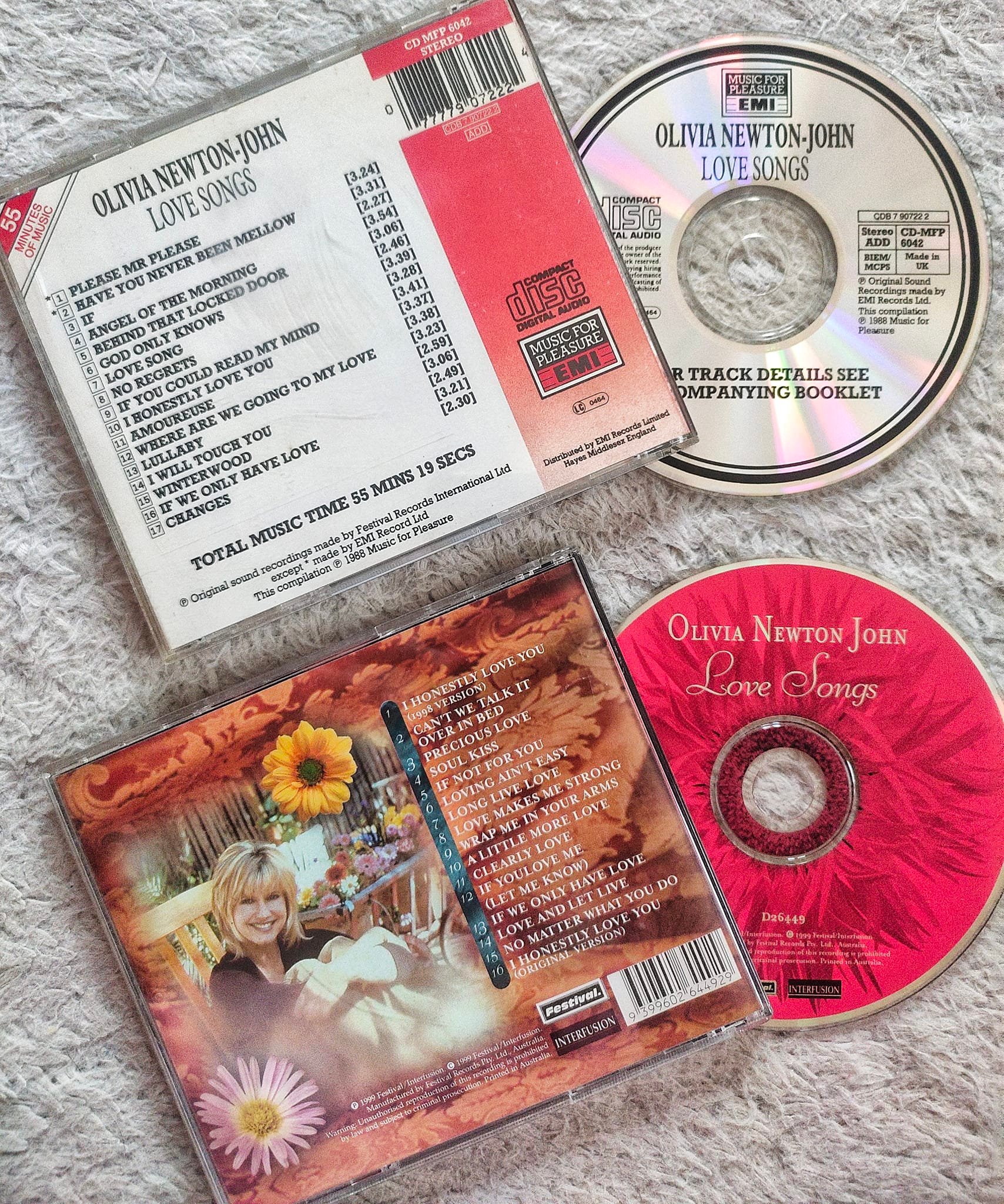 Olivia Newton-John Love Songs compilation albums