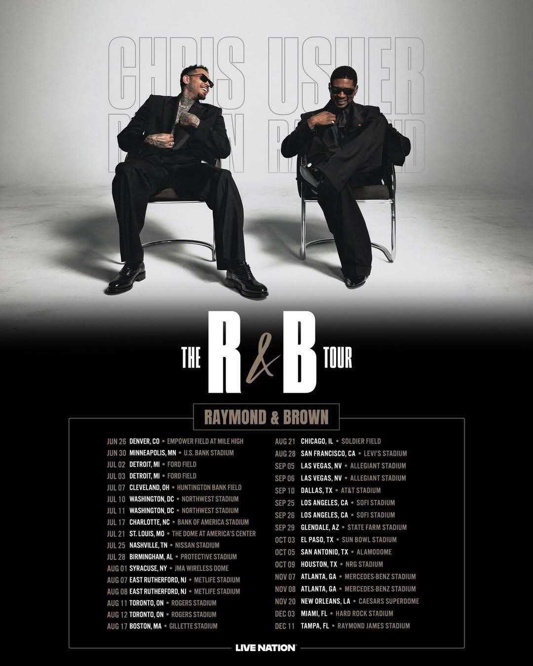 Chris Brown and Usher have finally revealed the details for their 