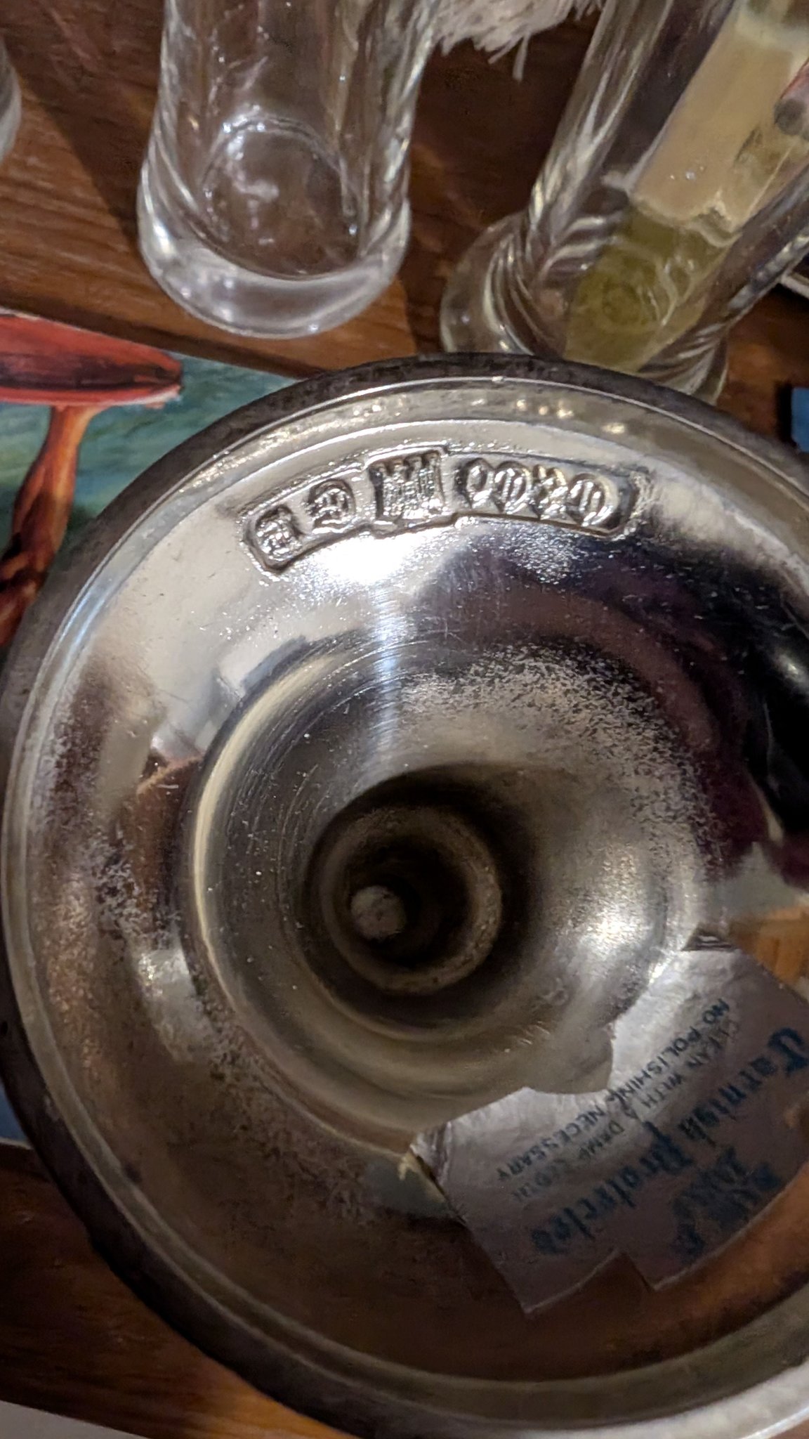 What does this mark mean on silver goblets made in Japan?