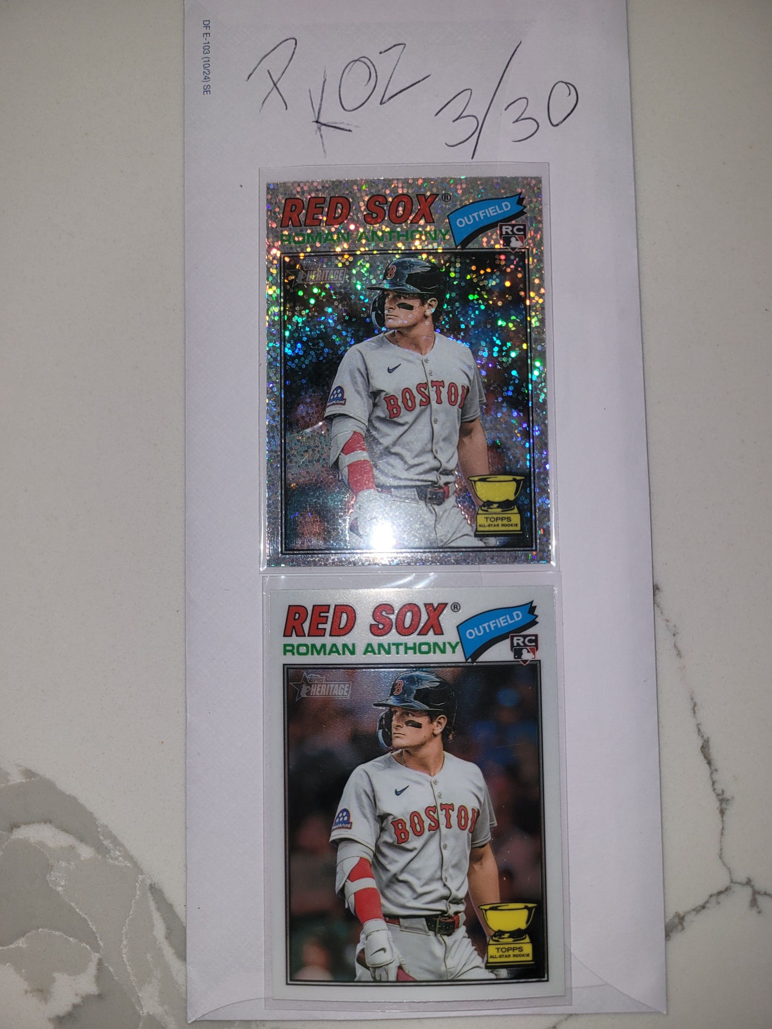 2026 Heritage Roman Anthony silver sparkle and chrome baseball 