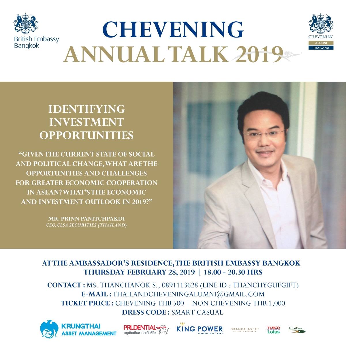 UK in Thailand - Tickets available now! Thailand Chevening Alumni ...