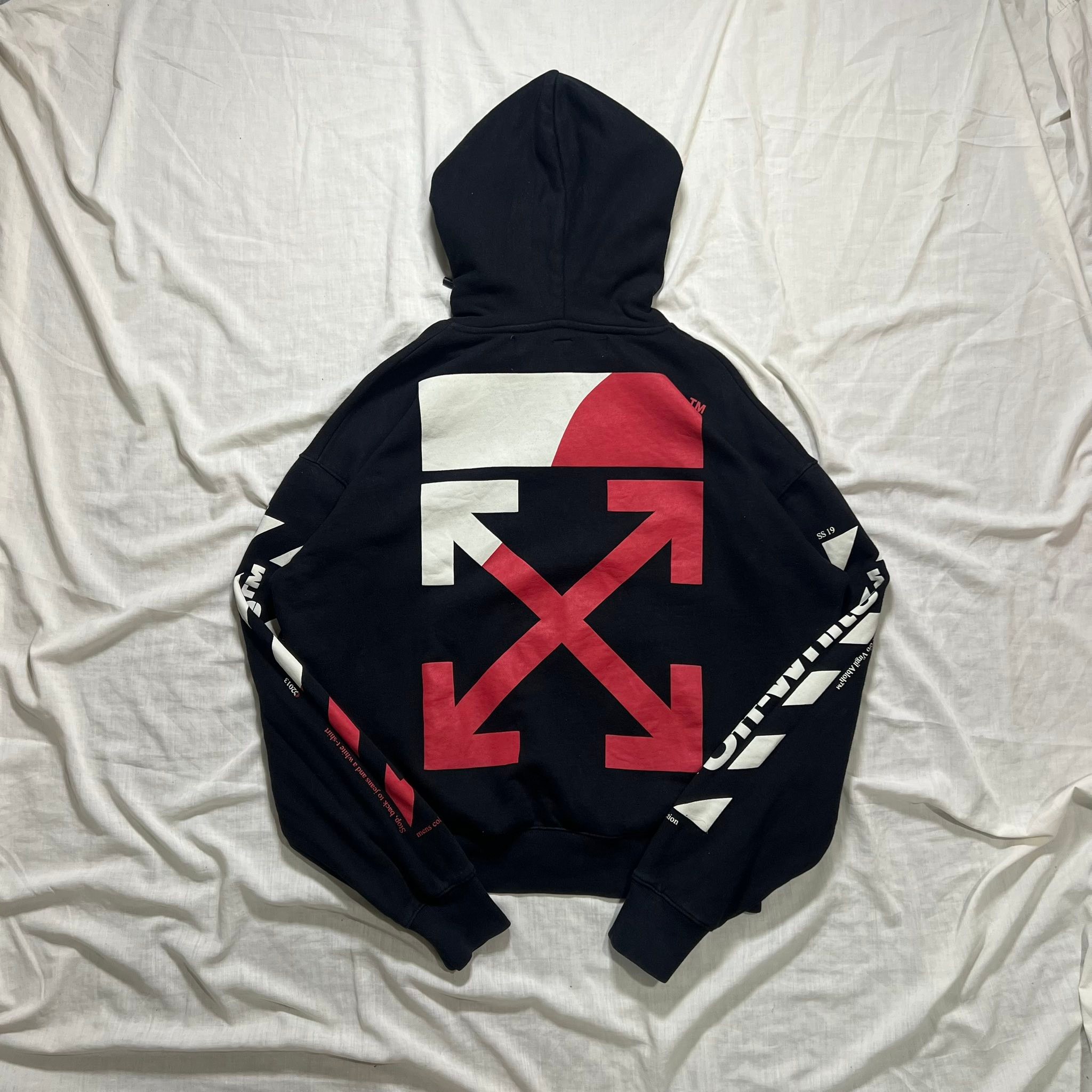 OFF-WHITE diagonal split logo sweatshirt 【公式通販】