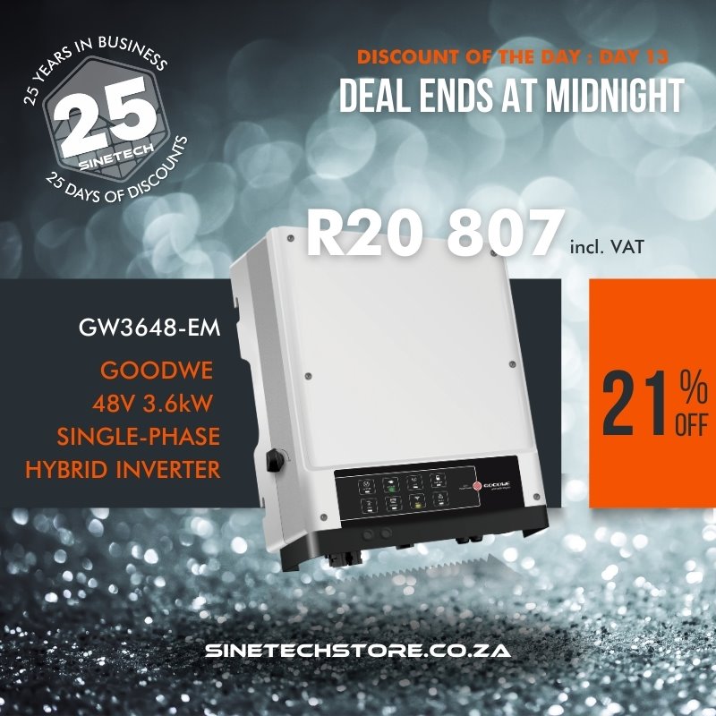 Sinetech - GoodWe 48V 3.6kW Single-Phase Hybrid Inverter:... | Facebook