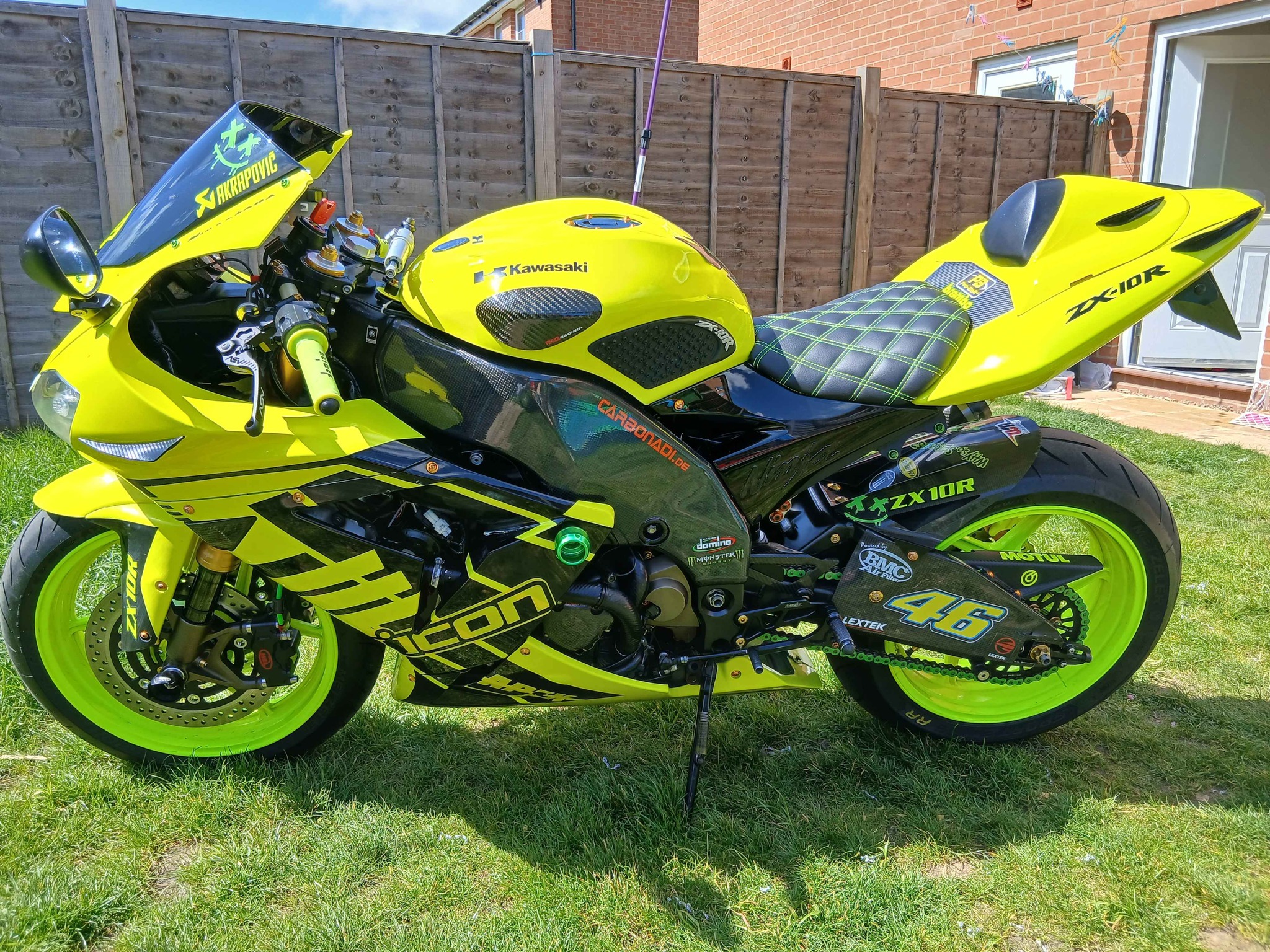 Modified 2005 Kawasaki ZX10R with performance upgrades