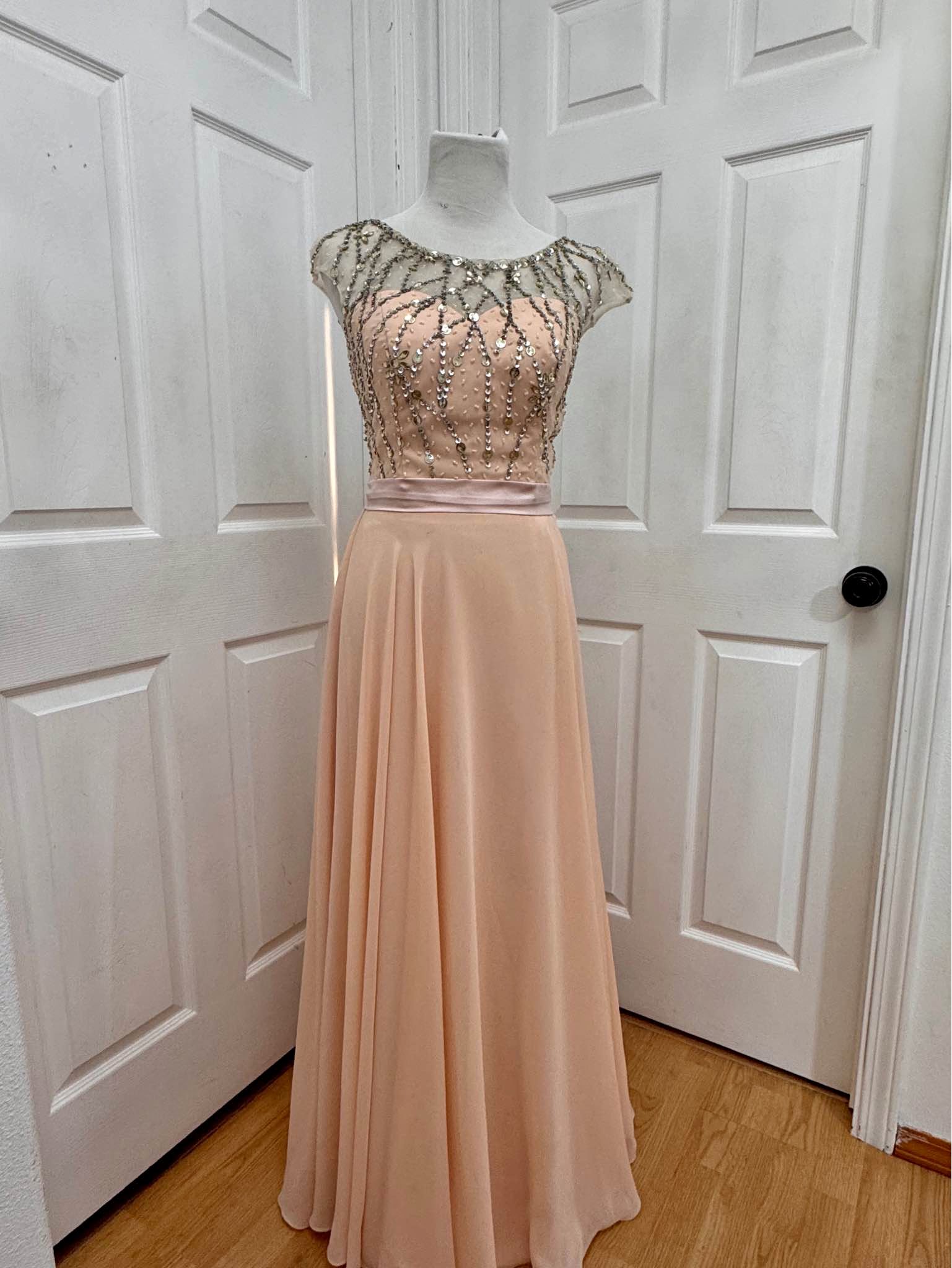 prom dresses a line Black A-Line Prom Dress with Beaded Bodice, Satin Bottom, Slit, Pocket