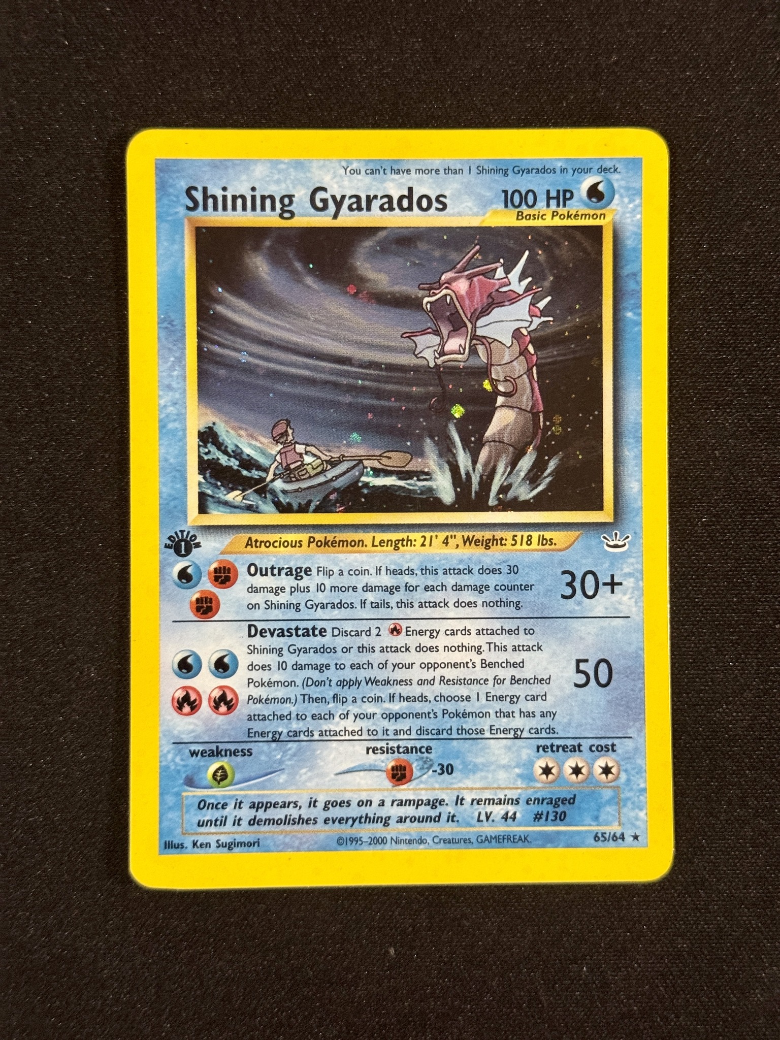 shining gyarados pokemon card value Pokmon Card: Neo Revelation Rare Holo 65/64 the official authentication and grading ensure this card remains a verified mainstay of your growing collection. Shining Gyarados [1st Edition Double