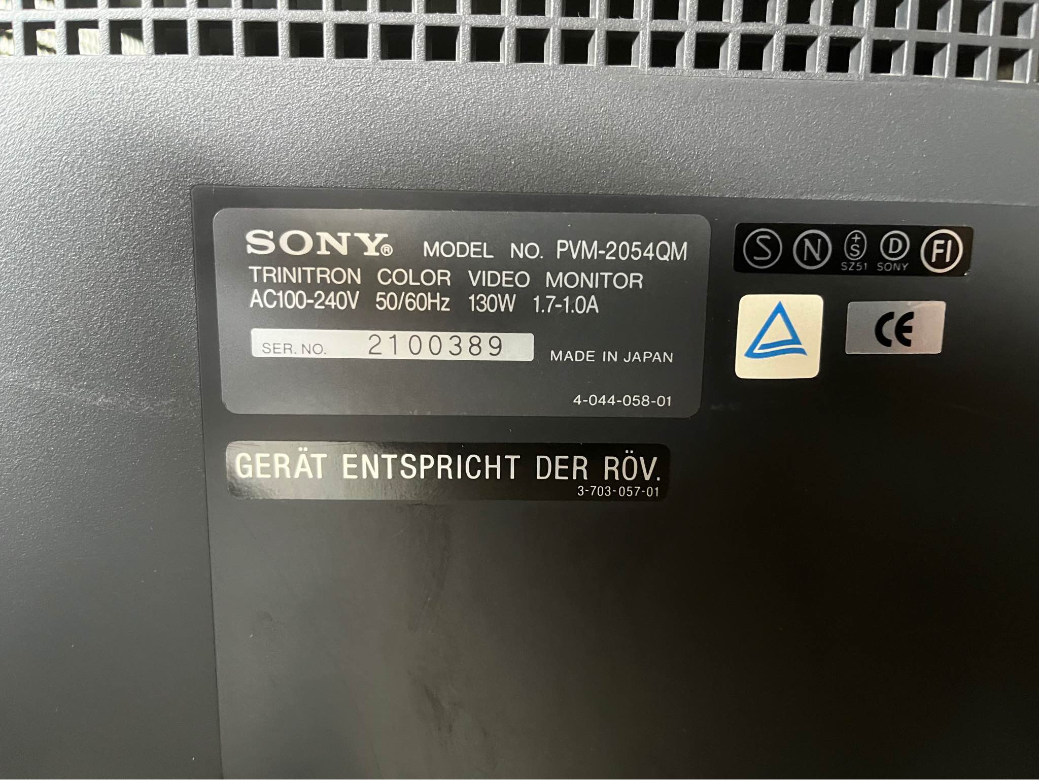 Sony Pvm rgb monitor 20 inch - Monitors - Adelaide, South Australia ...