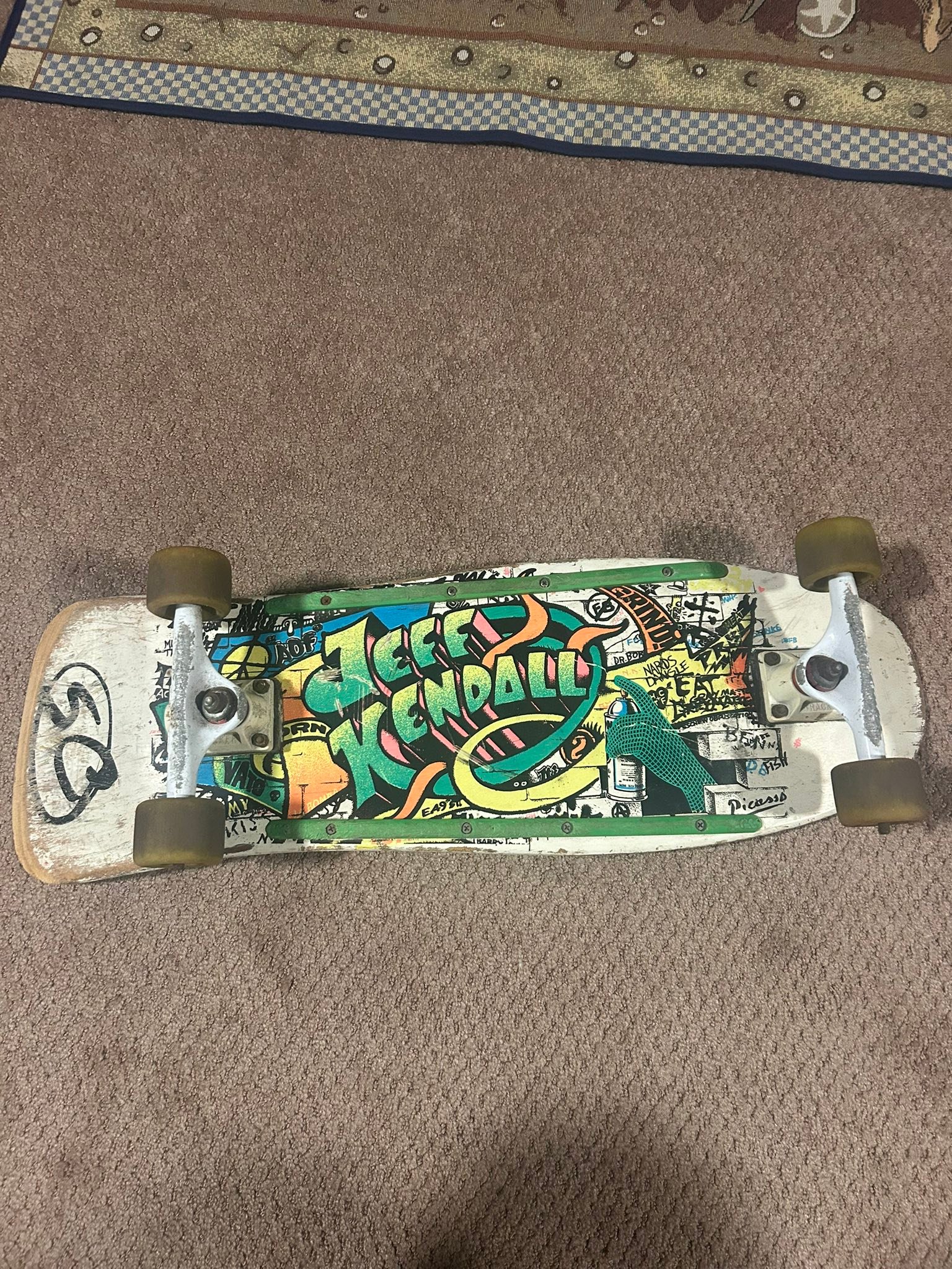 Vintage 80's Santa Cruz Jeff Kendall Skateboard for Sale