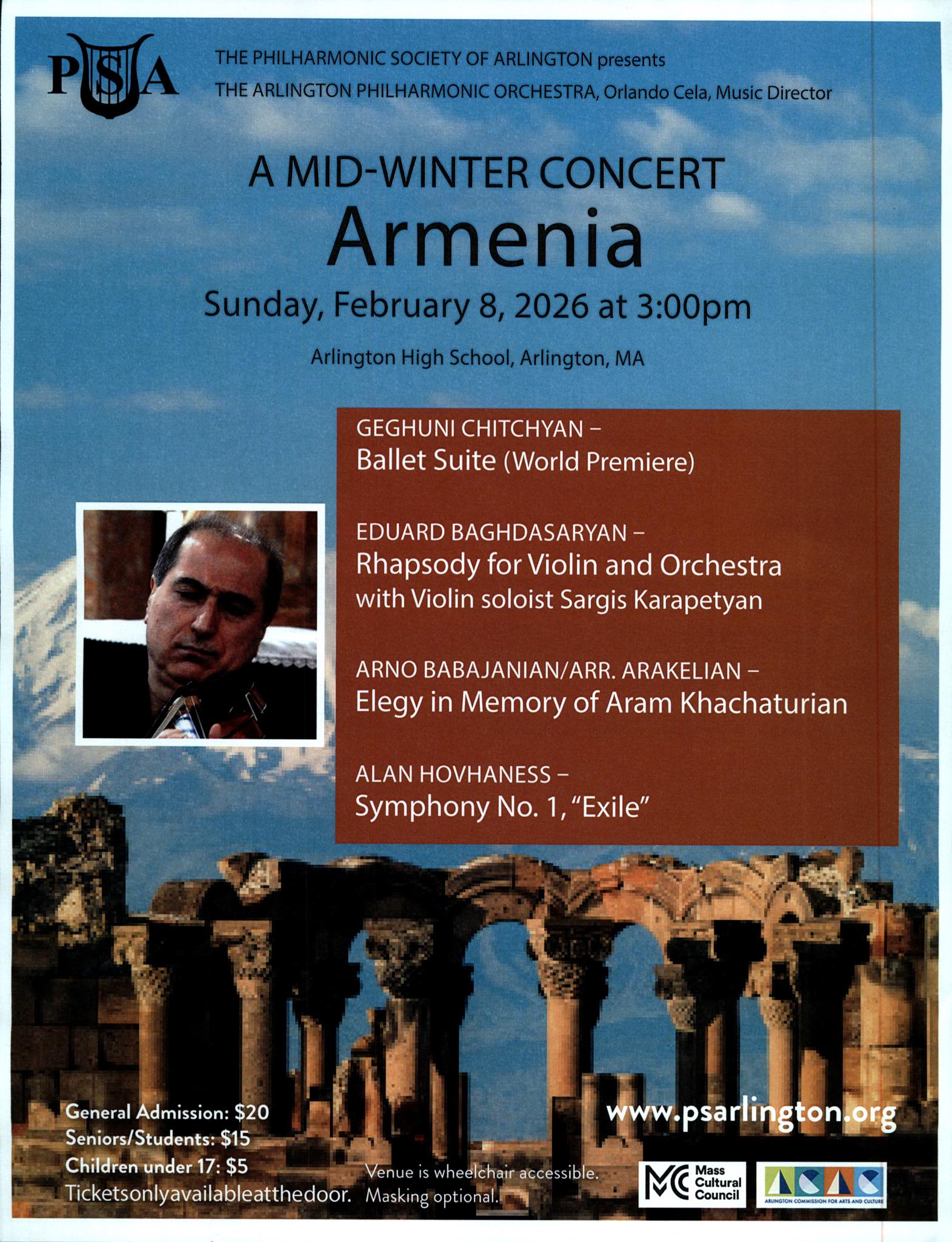 Armenian composers concert at Arlington High School