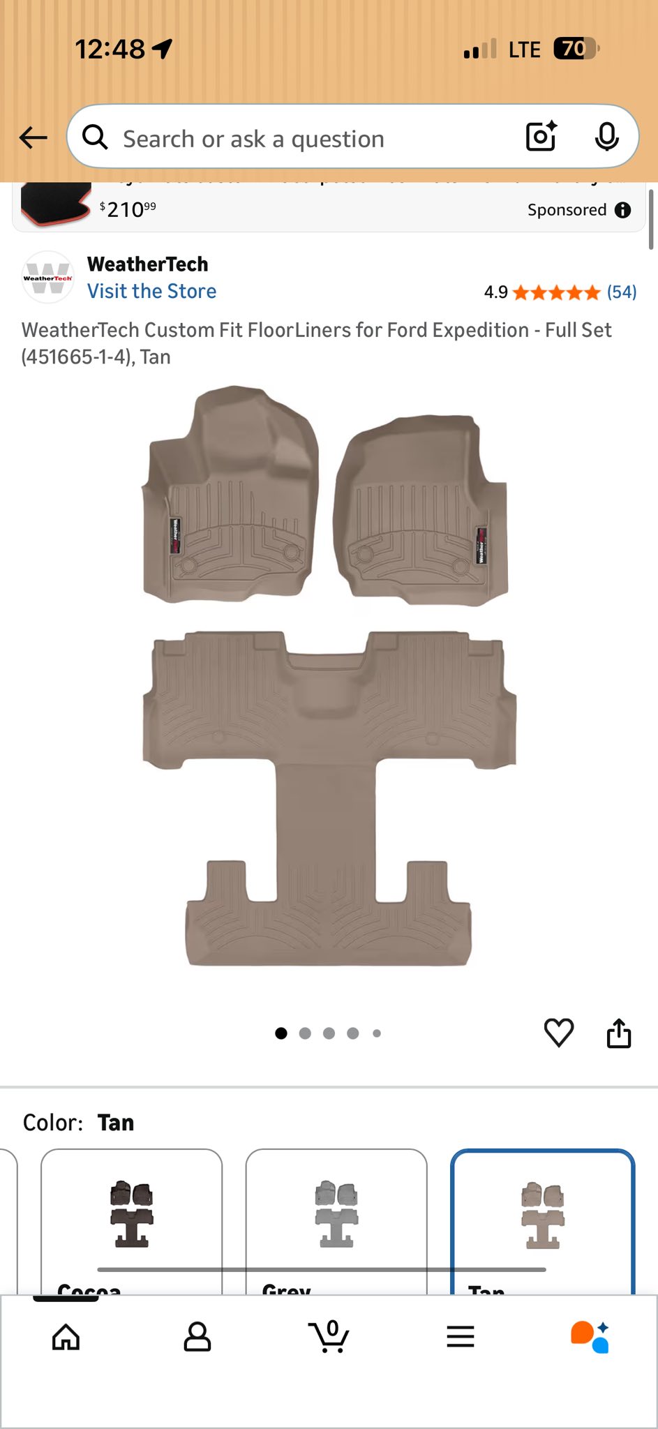 WeatherTech FloorLiner – 2nd Row Gray For 2003-2006 Ford Expedition (460292)