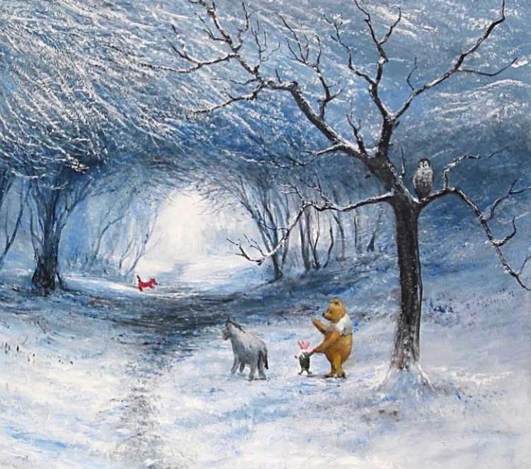 Peter Ellenshaw's 1974 Pooh's Garden Party illustration