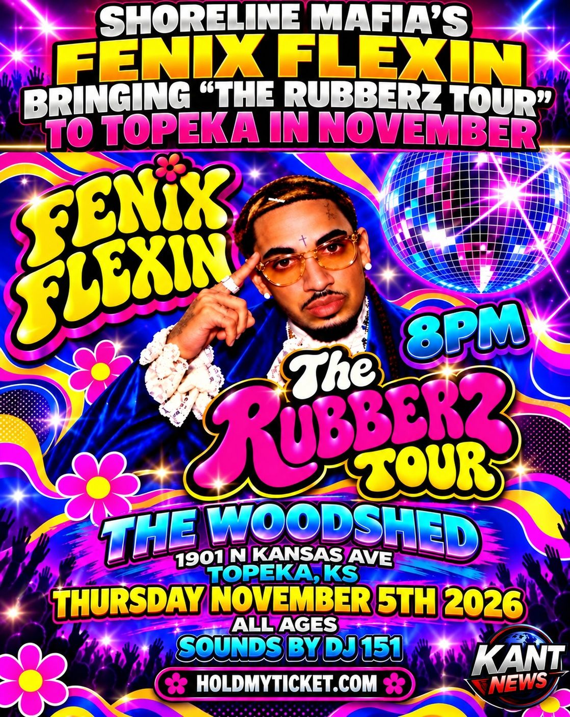 Fenix Flexin brings The Rubberz Tour to Topeka, Kansas in November