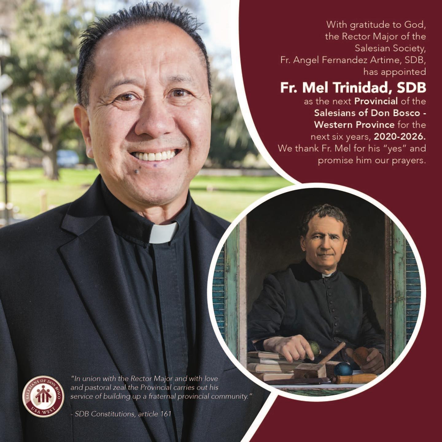 Salesians of Don Bosco - USA West - OFFICIAL - Congratulations to Fr ...
