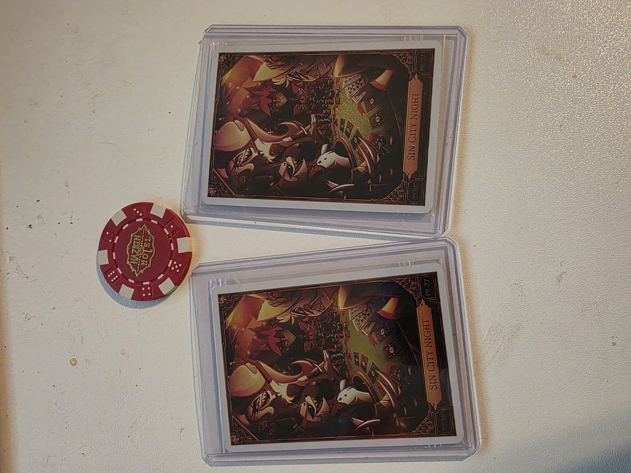 Trading Sin City Night Promo Cards for Hazbin Hotel cards