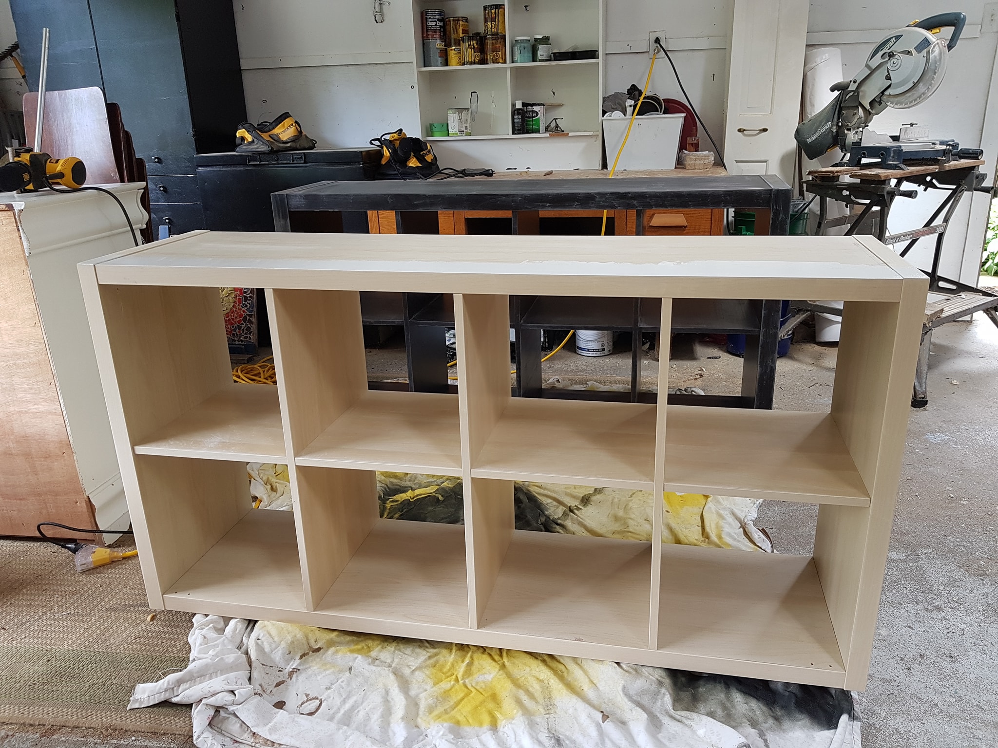 The current state of the Outpost 423 shelf. (Highly modified IKEA