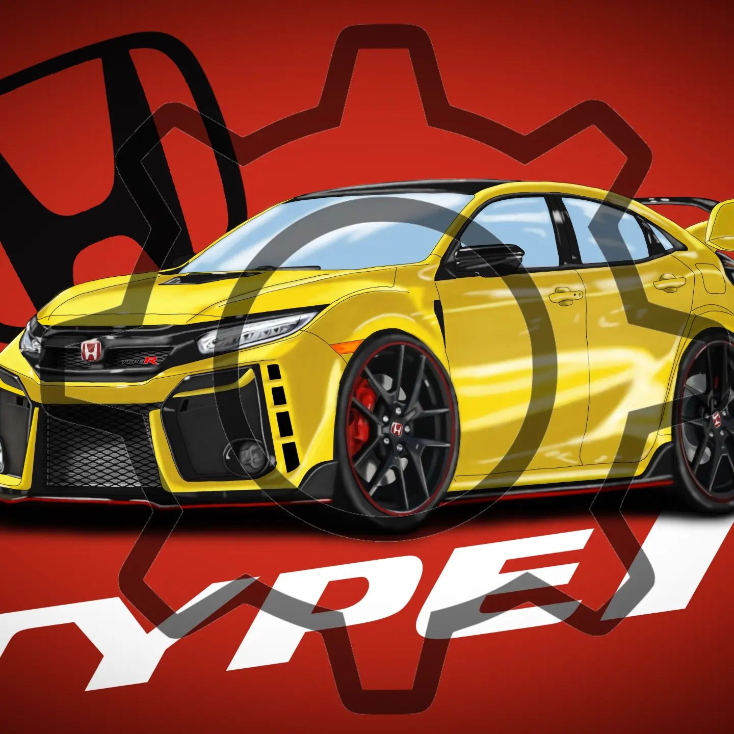 Coxi-CARtoons - All the FK8 Civic Type R colours now...