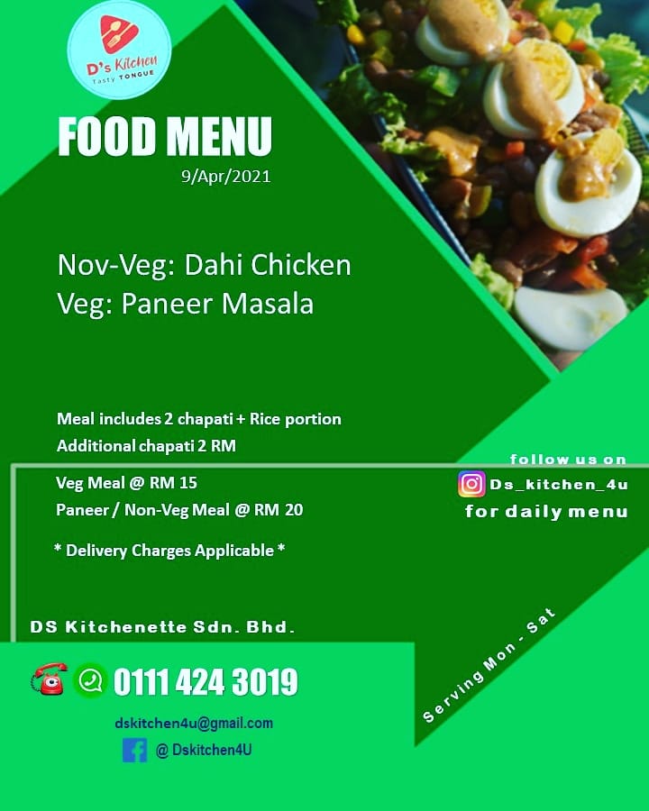 ds_kitchen_4u - Introducing our Daily menu. Please feel...