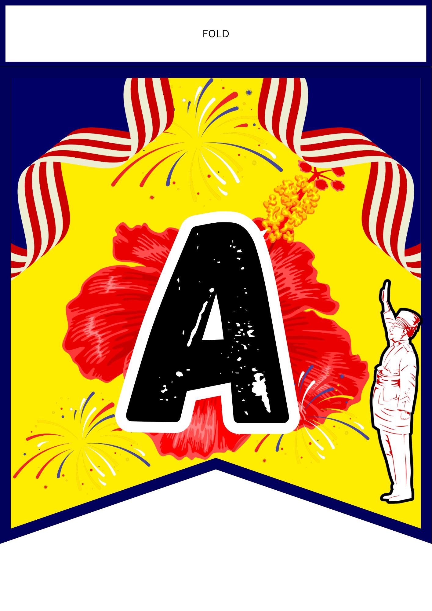TcherCollection - TC | Perkongsian Huruf ABC Tema Merdeka… Design 2 ...