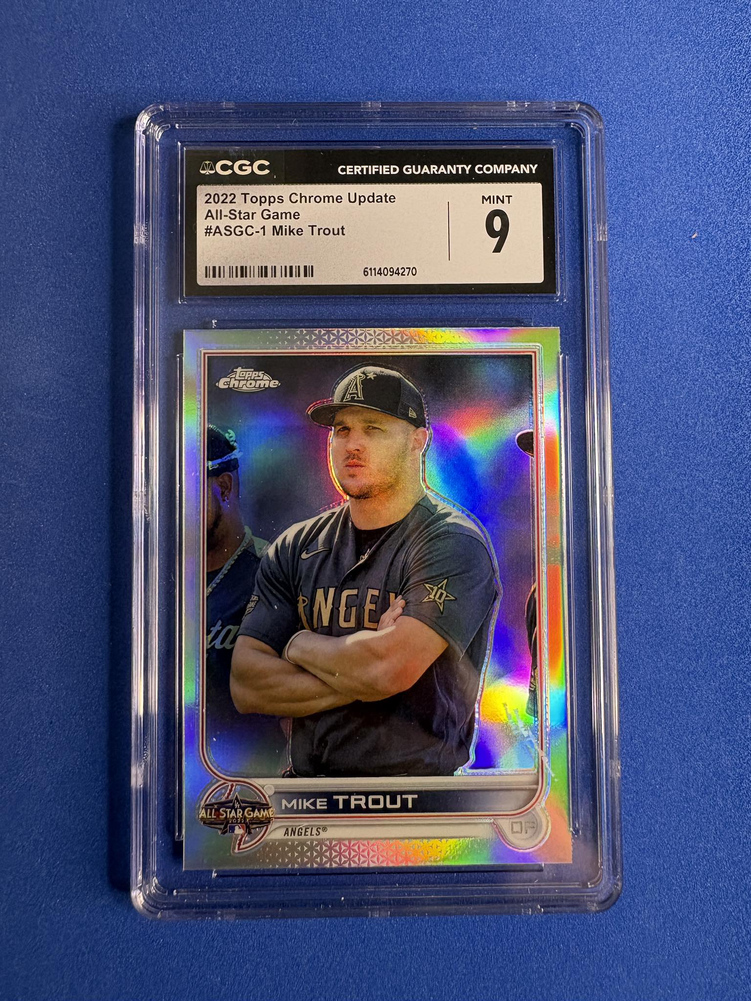 2024 Topps Chrome Mike Trout Cosmic Solar Flare auto PSA 9 