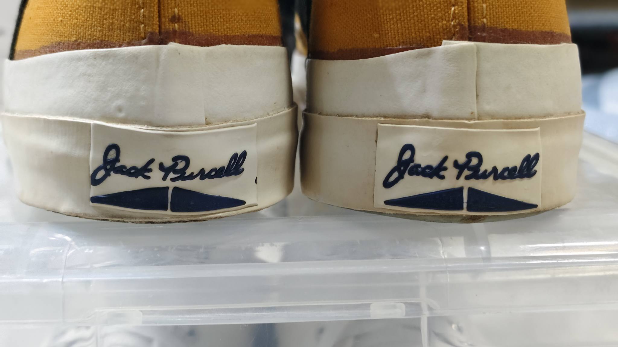 Converse Jack Purcell 1973 Rally Ox gold/black stripe