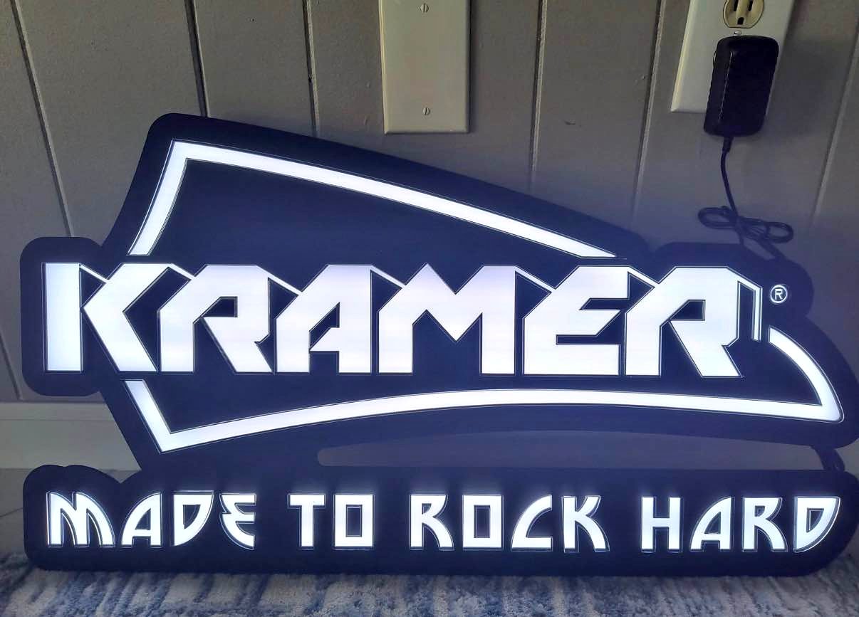 Kramer Guitar LED Lighted Sign - Plaques & Signs - Voorhees Township ...