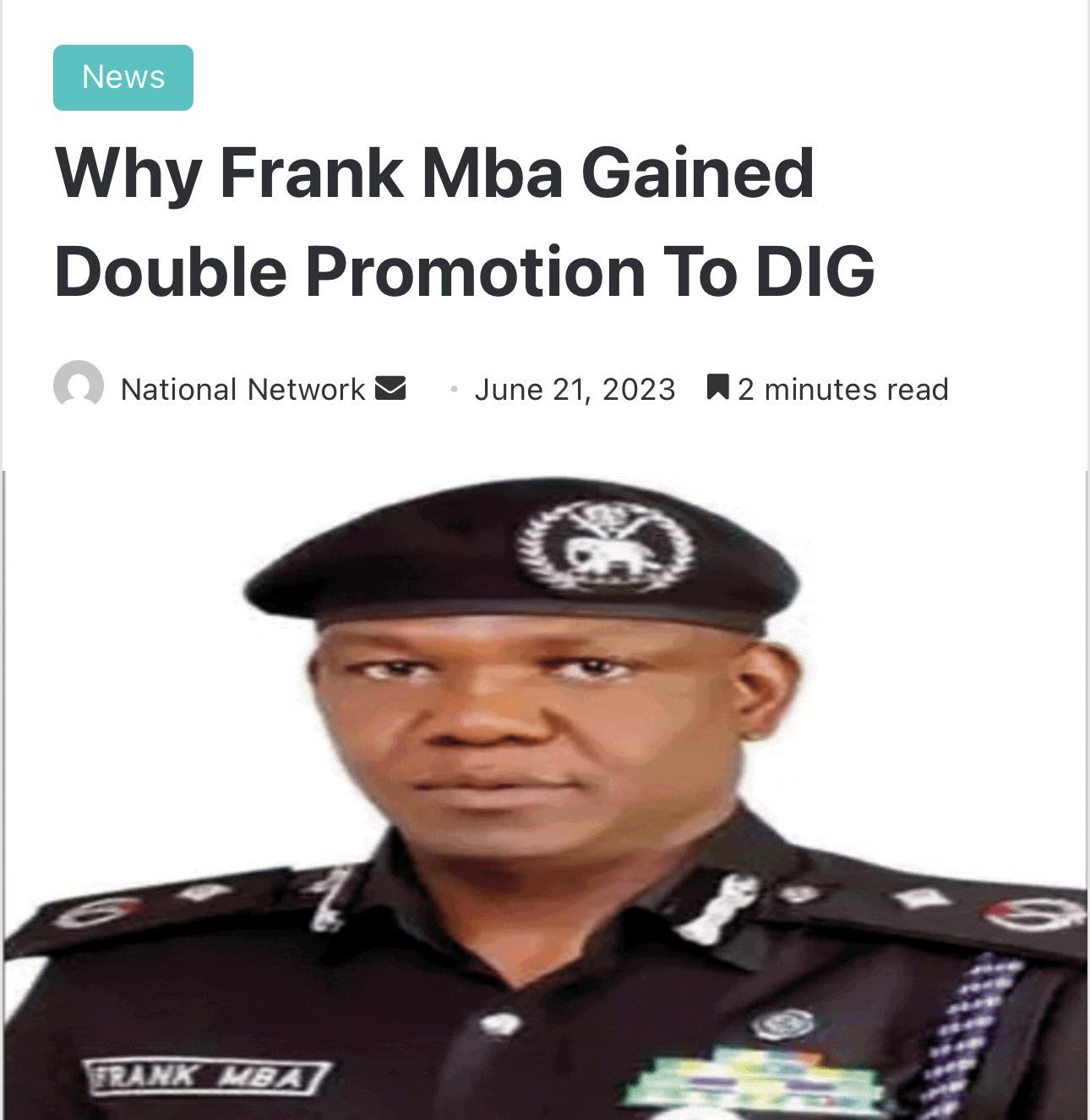 Charles Awuzie - Frank MBA enjoyed DOUBLE promotion - he... | Facebook