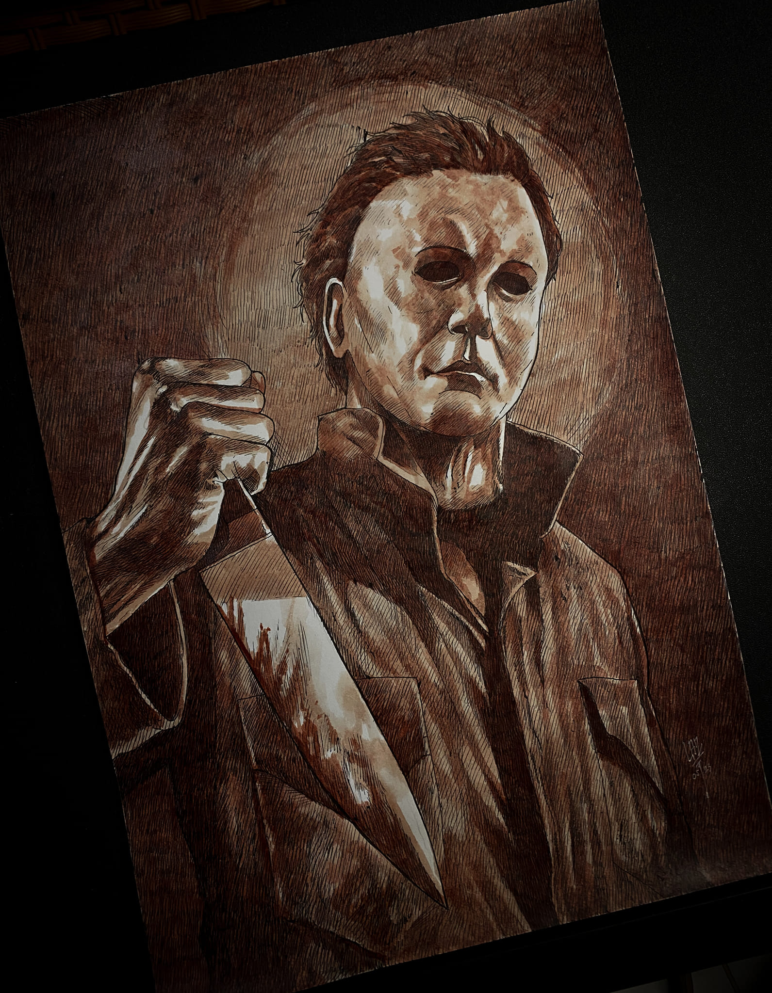Blood paintings of horror characters for sale