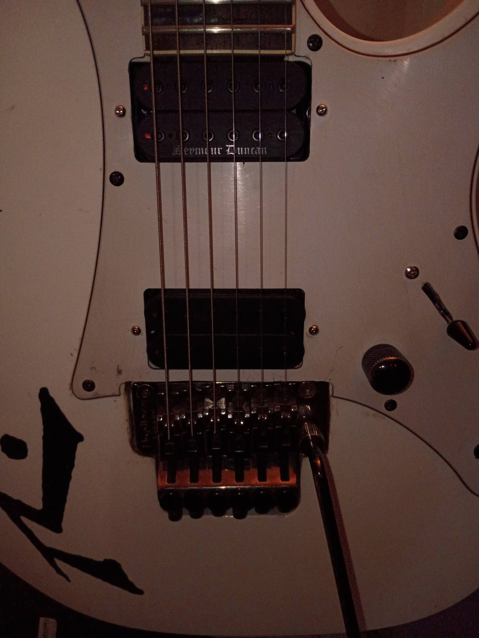 Ibanez RGDIX7MPB project completed with Seymour Duncan Black