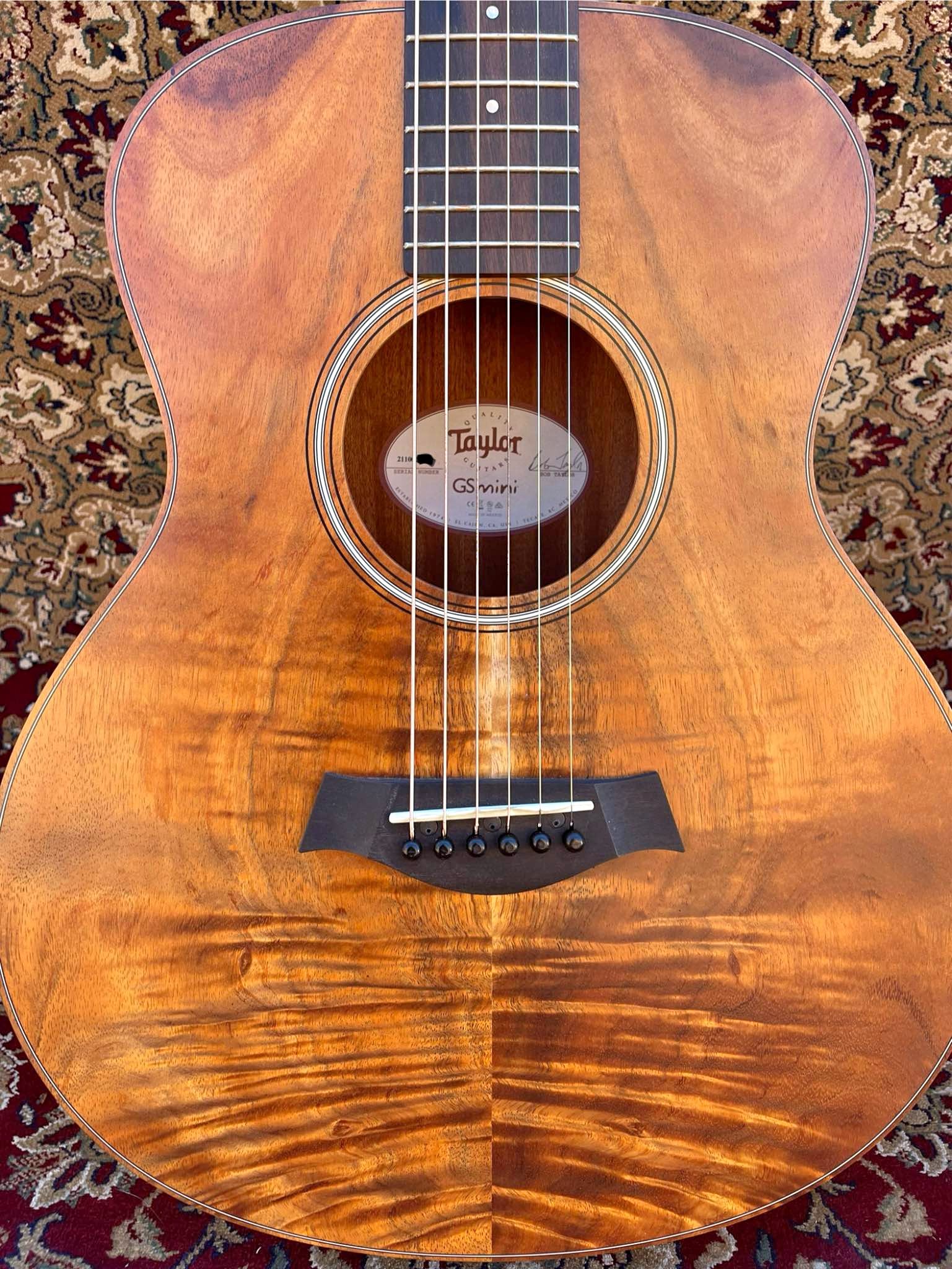 Taylor GSmini-e in Quilted African Koa - Acoustic Guitars - Portland ...
