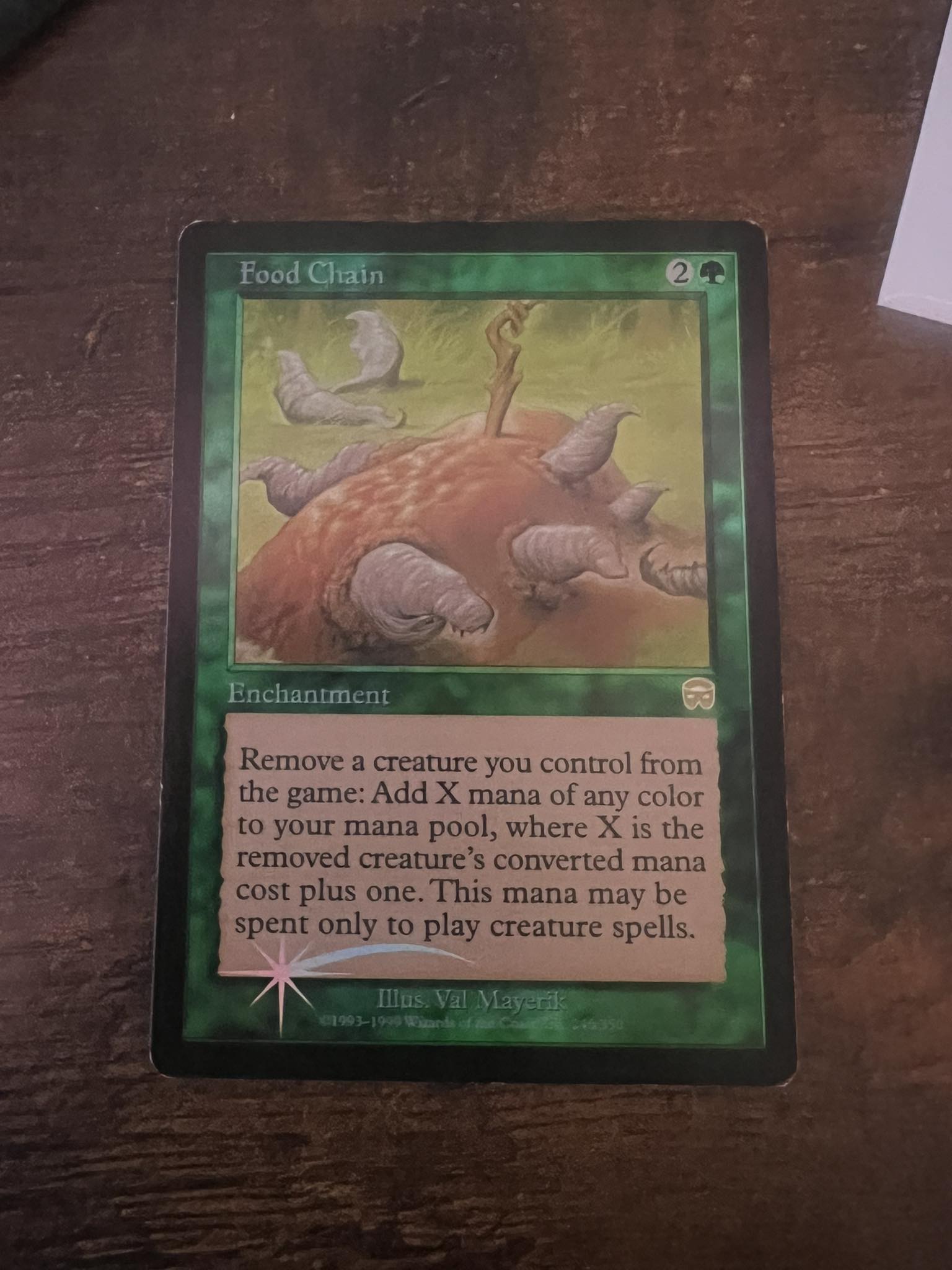 What is the promo Food Chain foil card from Mercadian Masques?