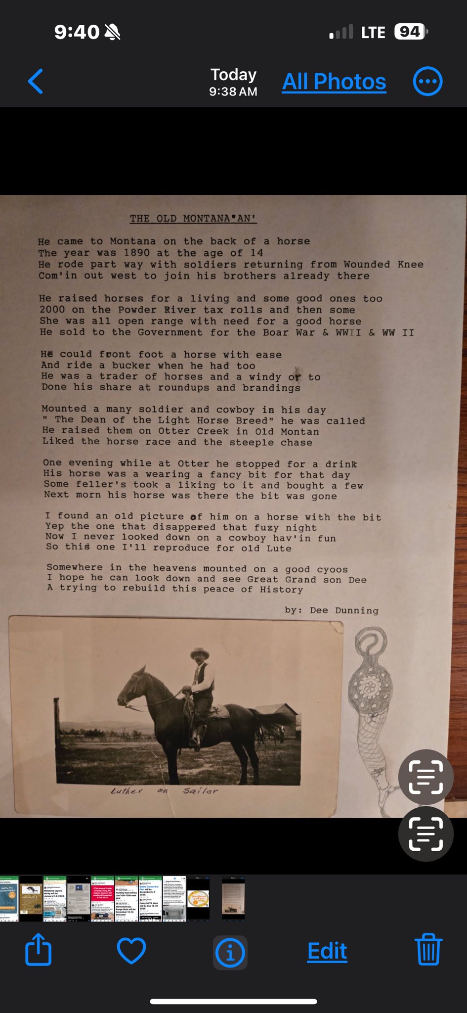 Tell Me a RODEO STORY | My step father , Dee Dunning, wrote a poem ...