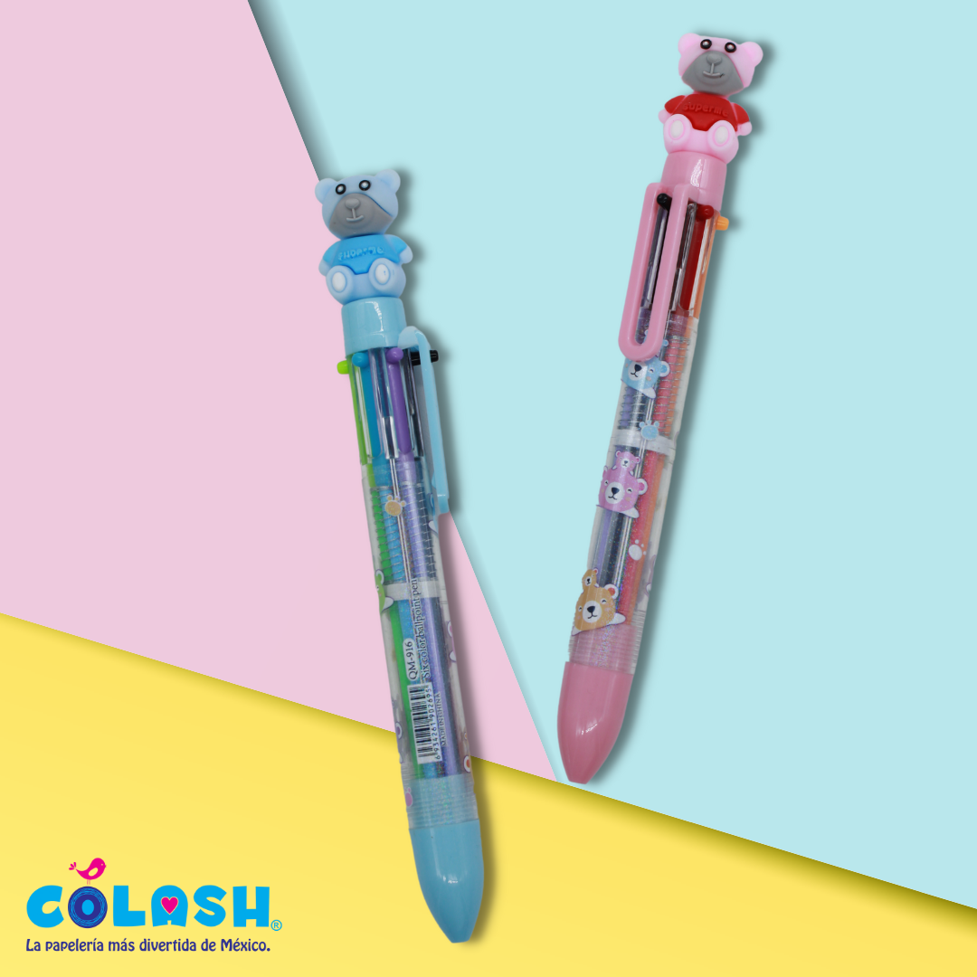 Colash - Conoce las nuevas plumas de 6 colores de osito,...