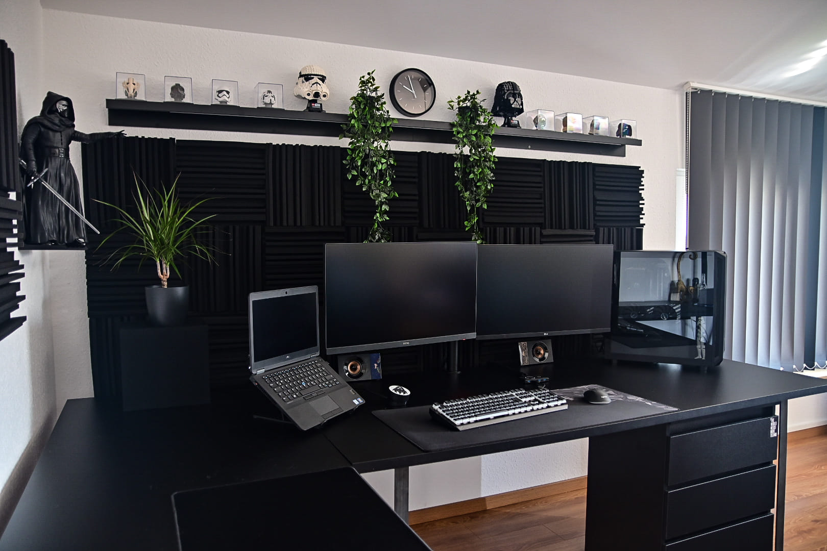 My black/grey themed desk setup
