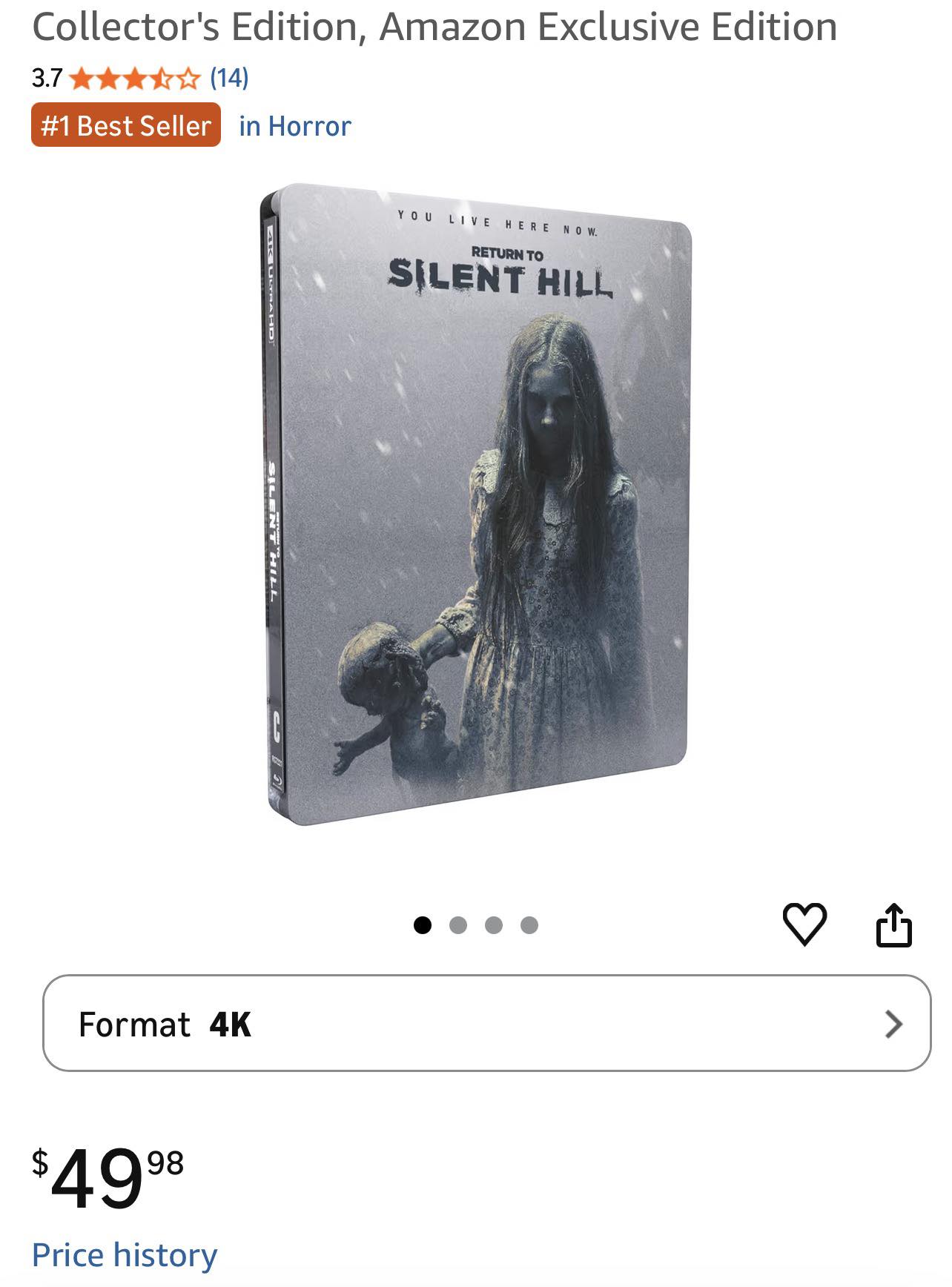 Pre ordered the Return to Silent Hill Steel Book 4K Bluray