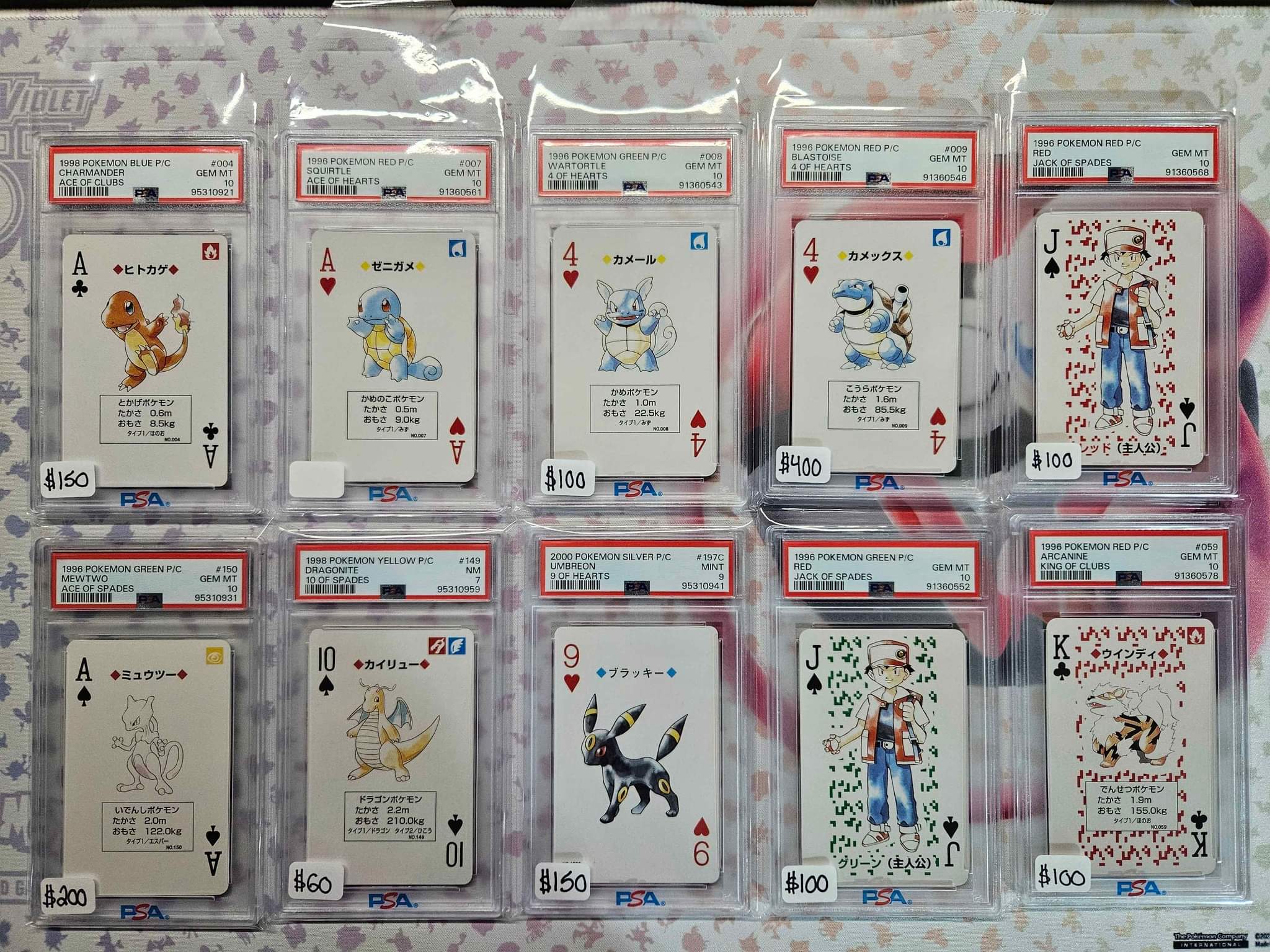 Pokemon cards Pokemon poker cards PSA CGC graded. Charizard Snorlax ...