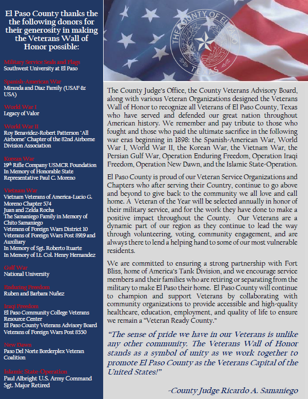 El Paso County... - El Paso County Judge Ricardo Samaniego