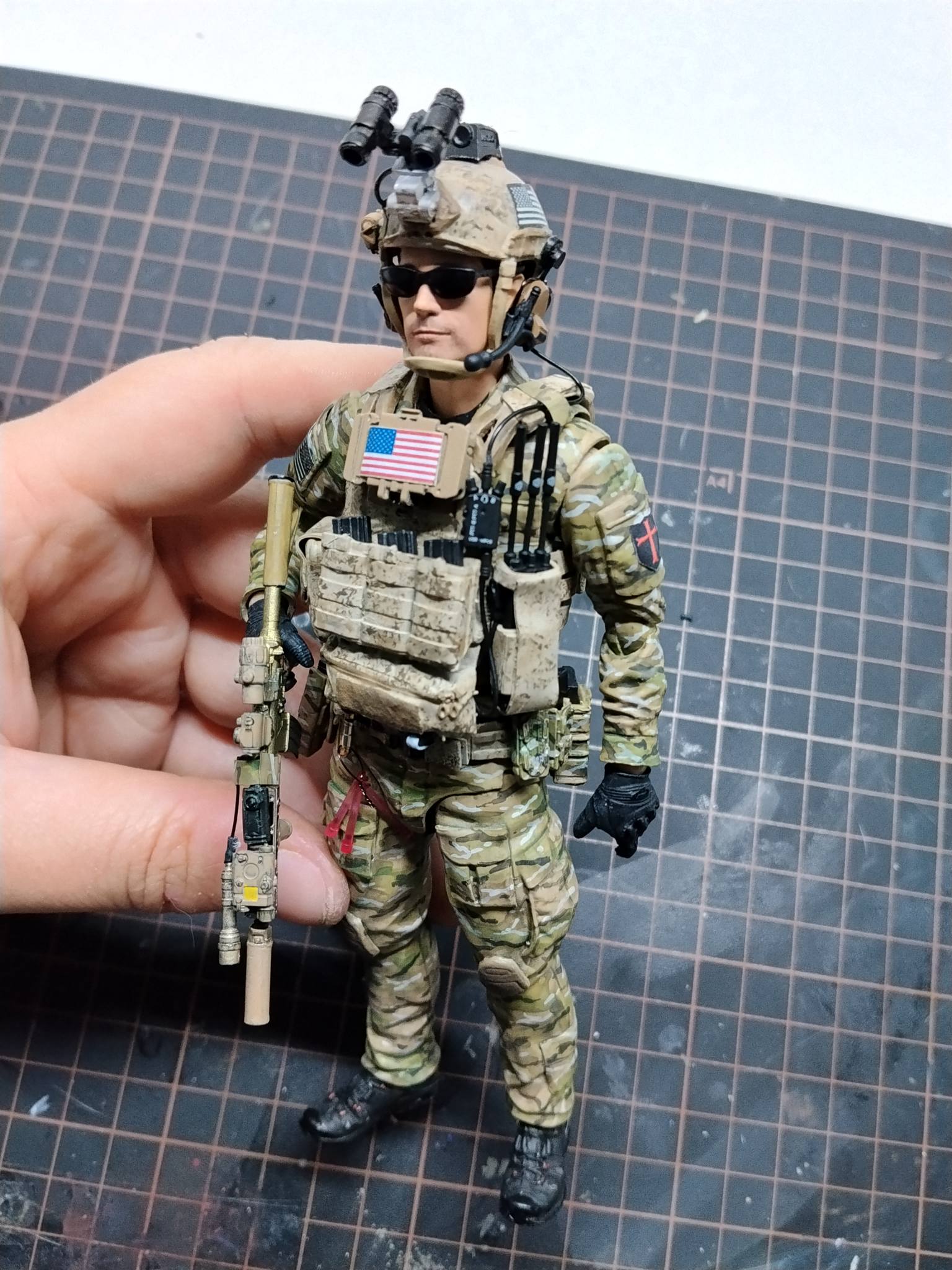 Custom 1/12 DEVGRU in AOR1 and Multicam. Some new items added.