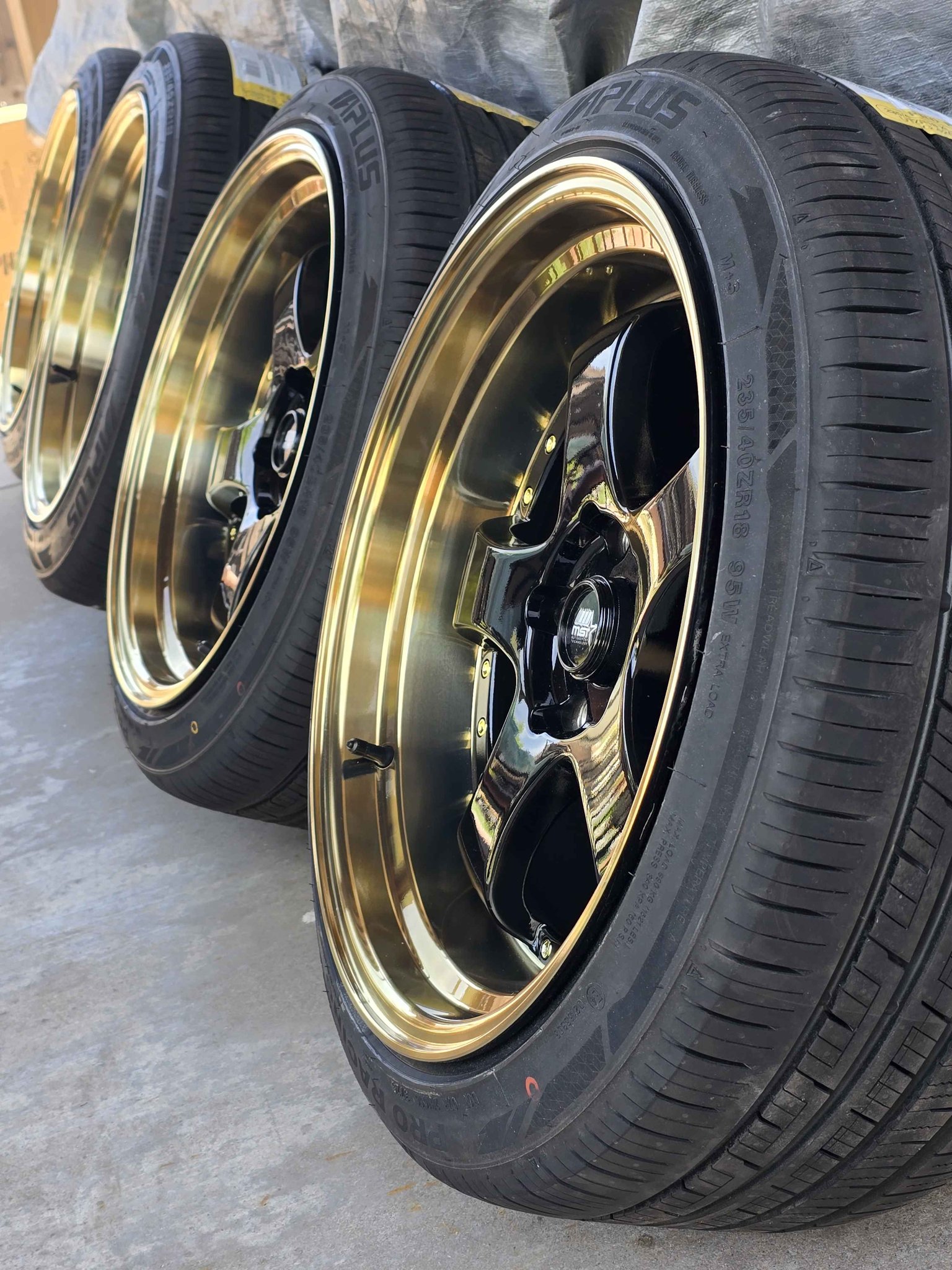 18x9.5 BRAND NEW DEEP DISH MST MT07 WHEELS/RIMS WITH NEW TIRES 235 ...