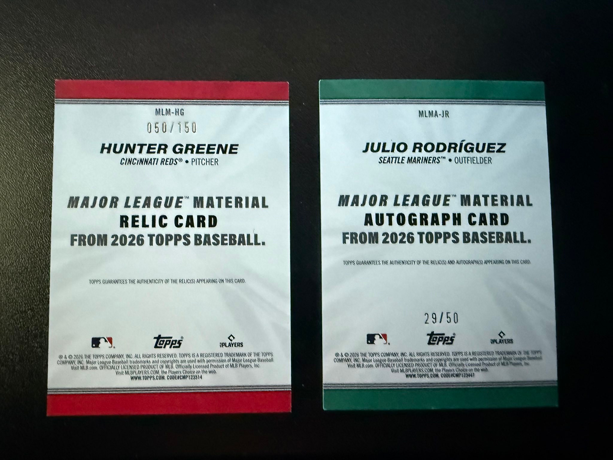 Julio Rodríguez autograph card from Topps Series 1