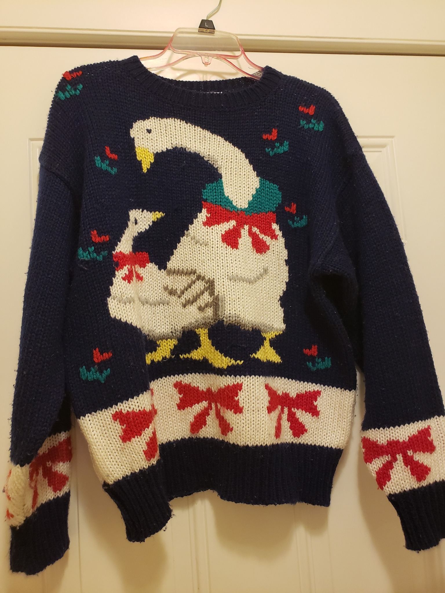 Vintage 90s〜 Michael Ross Origiinal Blue Cable Knit Sweater Size