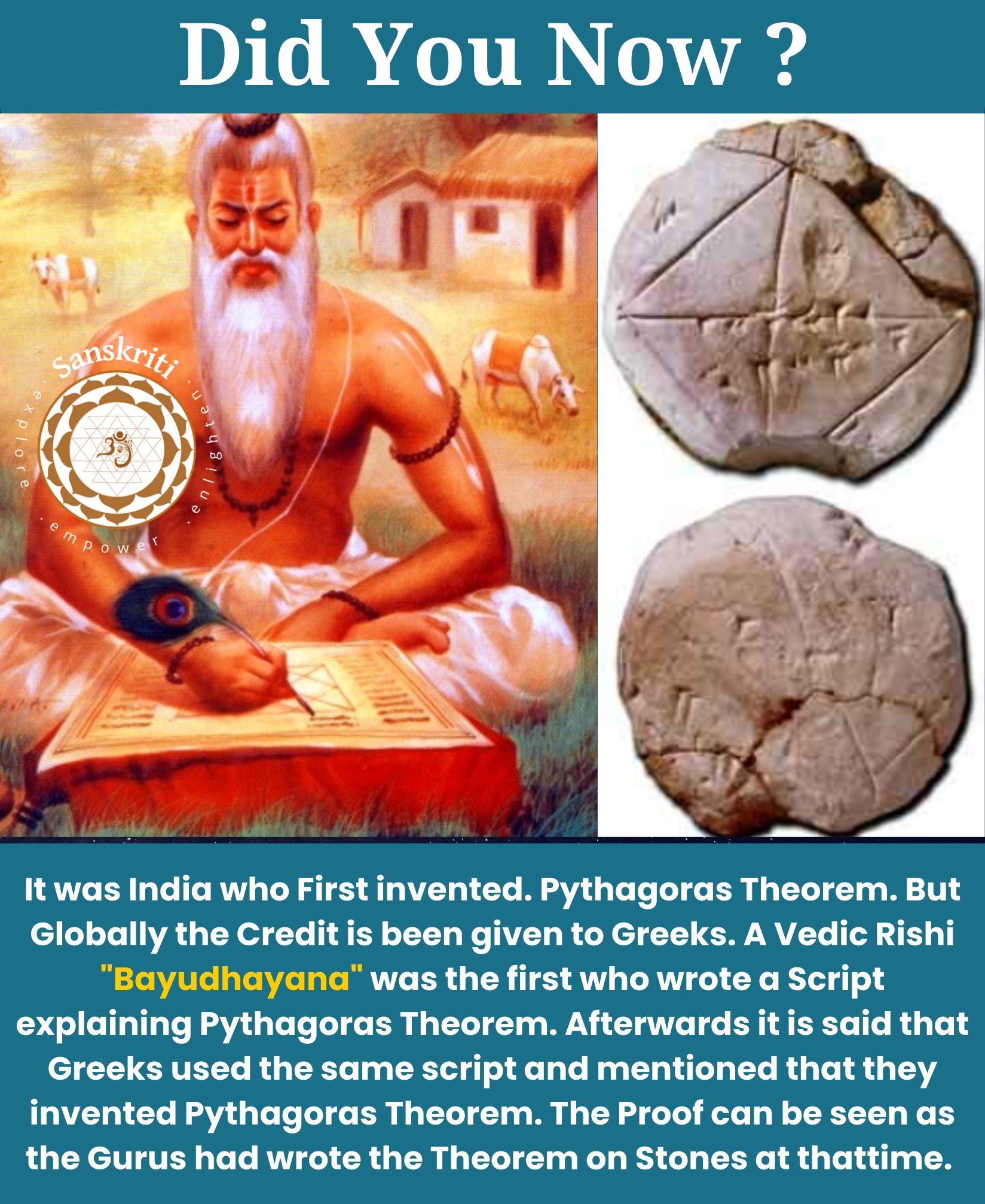 Sanskriti - Did You Now ? It was India who First invented. Pythagoras ...