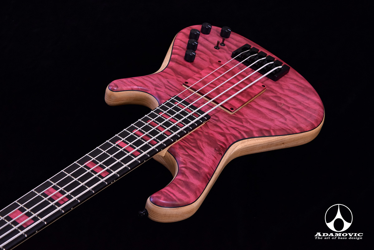Adamovic Basses - Saturn 5 in Ruby Red