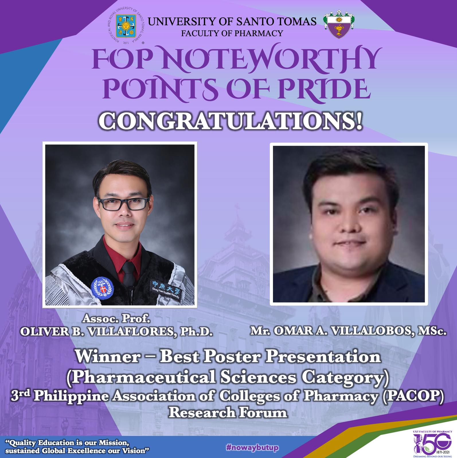 FOP Noteworthy Points of Pride... - UST Faculty of Pharmacy | Facebook