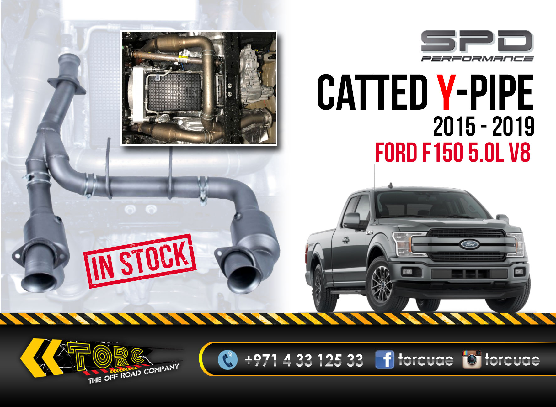 EPA Compliant Catalytic Converter Set For 2011-2014 Ford F-150 5.0L V8 – Both Sides With Y-Pipe