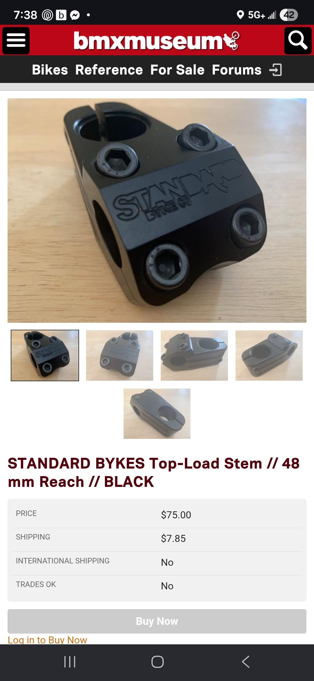 Lost standard BMX stems for sale