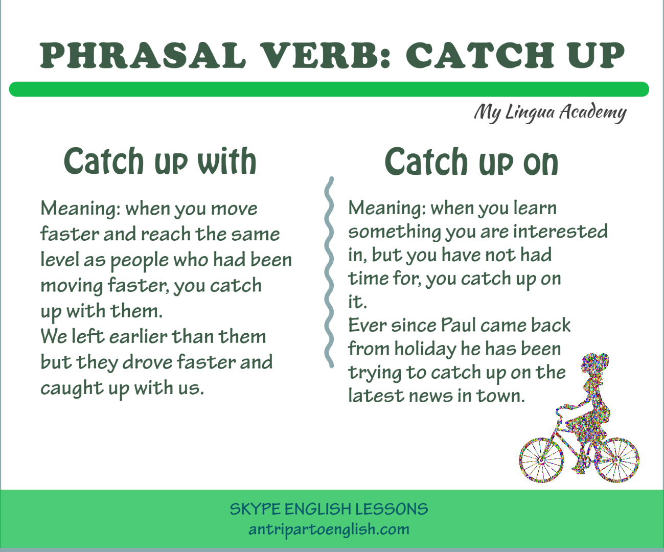 Learn English With Antri Parto Phrasal Verb Catch Up Antripartoenglish Com Learnenglish Facebook