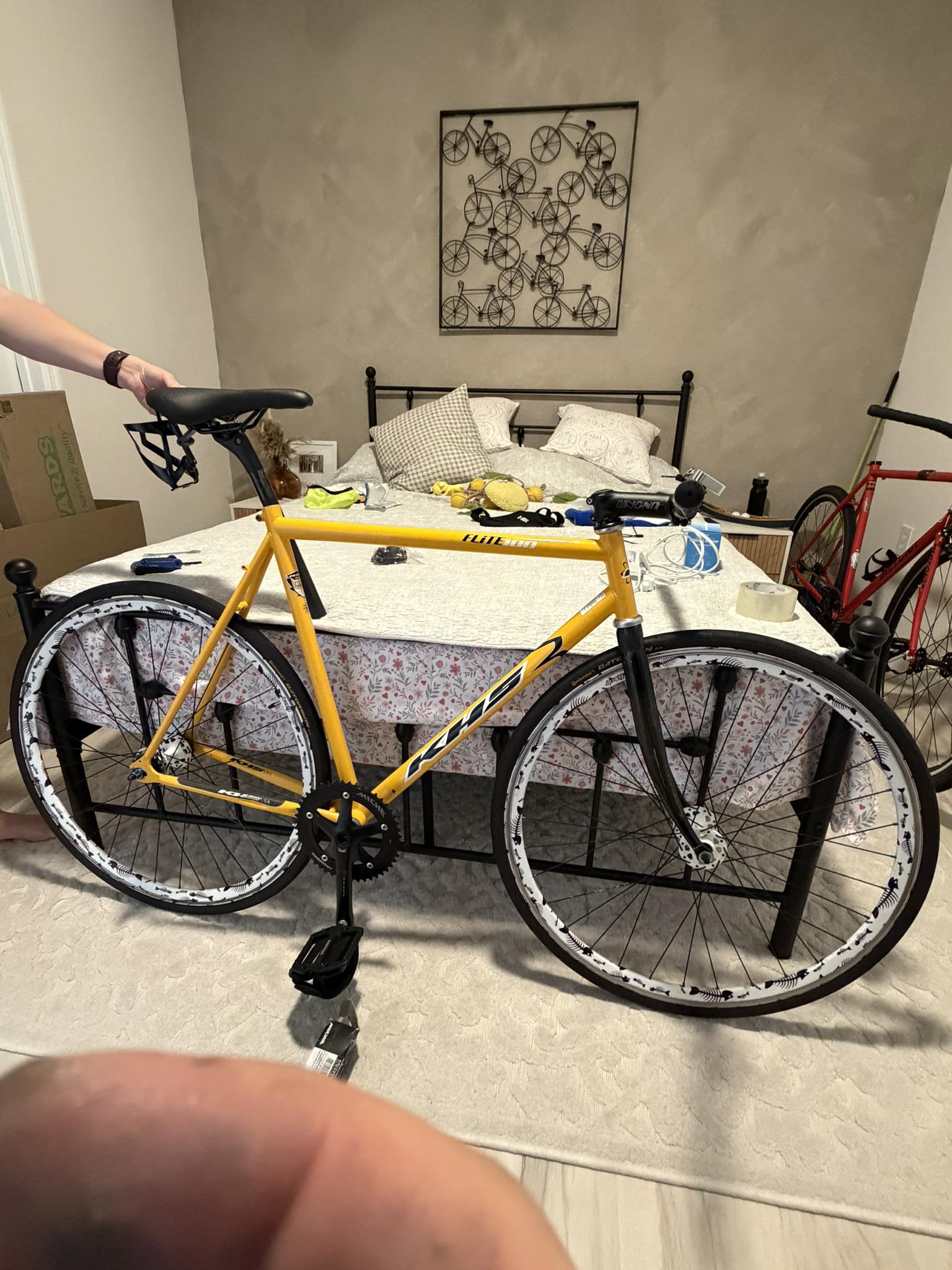 KHS Flite 100 frame restored for single speed commuter